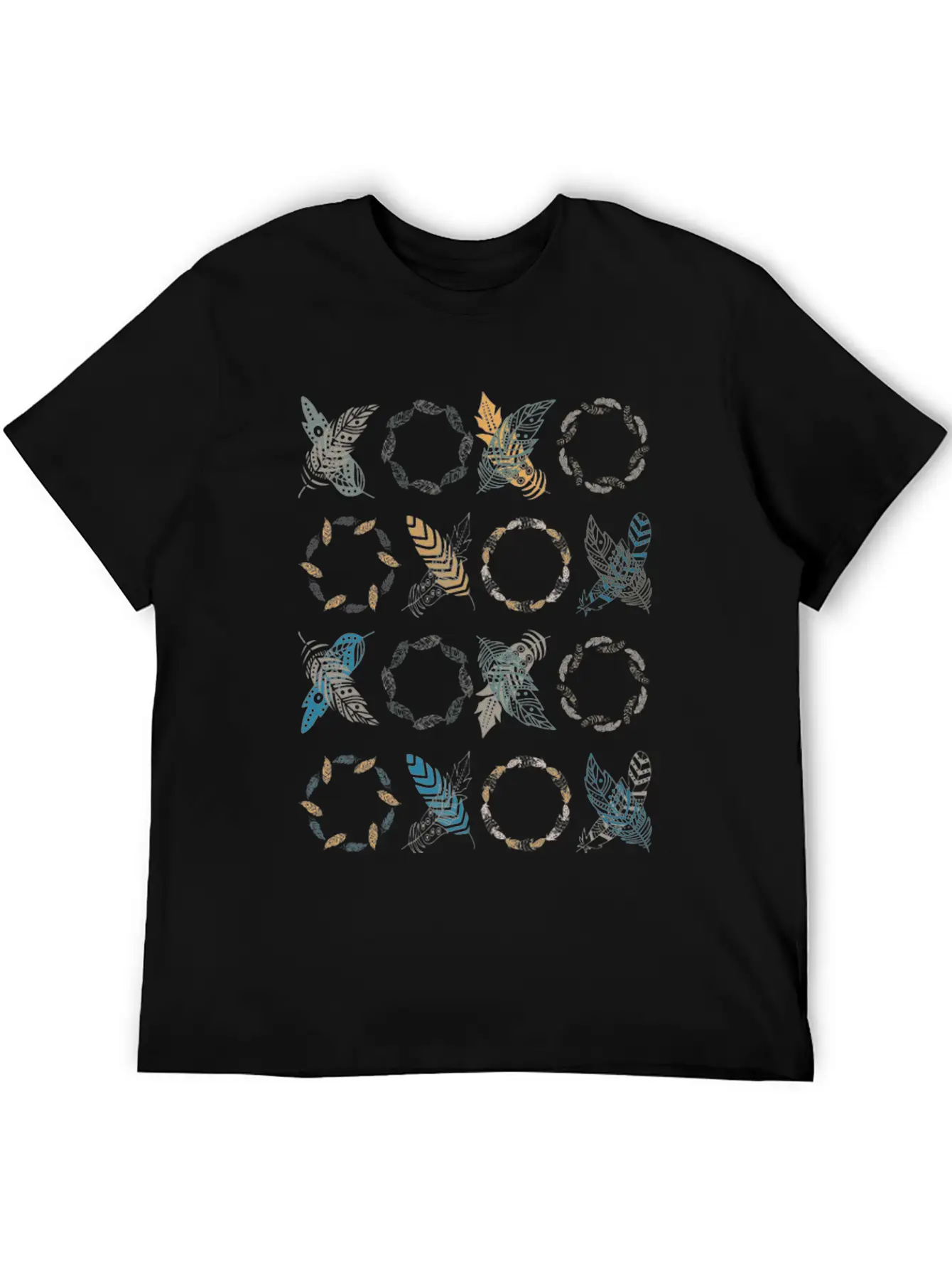 Xoxo Feathers Boho Decoration Lightweight Cotton T-Shirt – Daily Comfort Graphic Shirt
