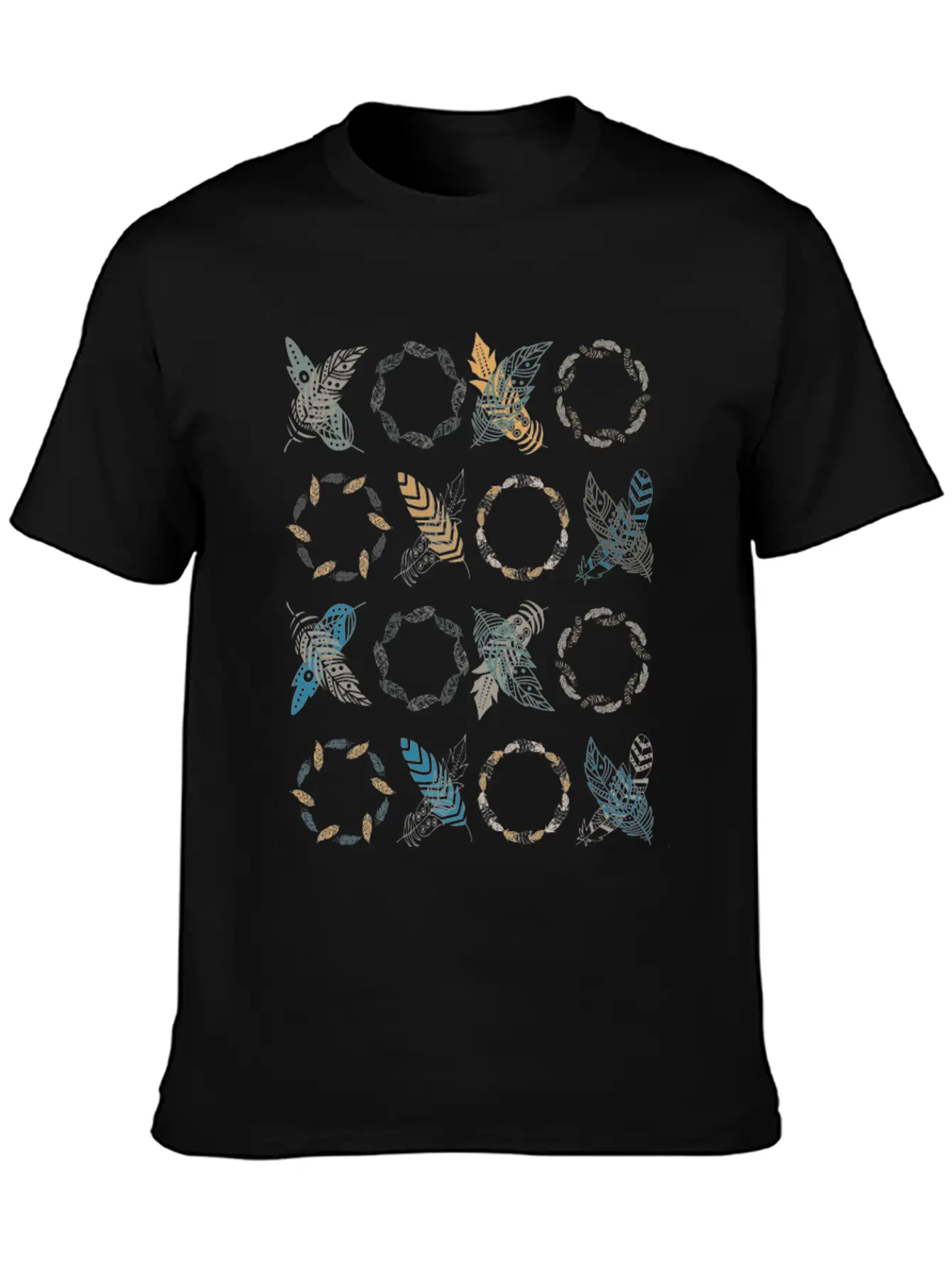 Xoxo Feathers Boho Decoration Lightweight Cotton T-Shirt – Daily Comfort Graphic Shirt