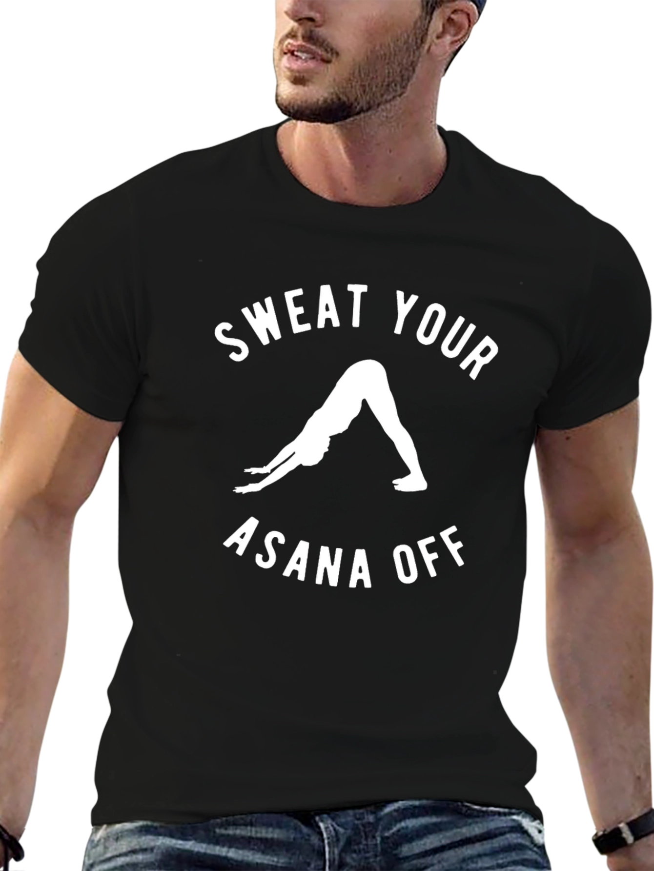 Sweat Your Asana Off Yoga T-Shirt - Black
