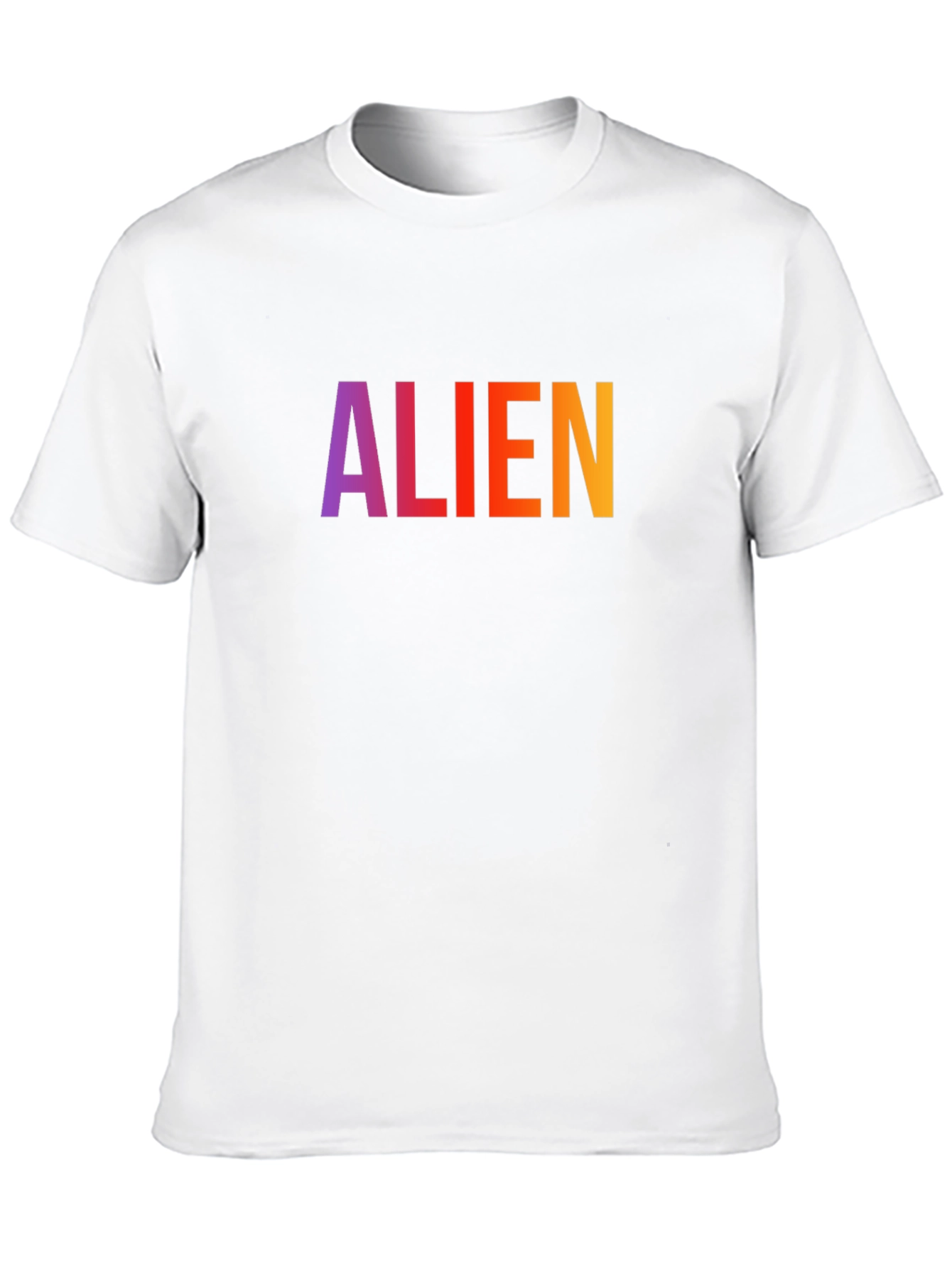 Alien Graphic Print T-Shirt - Casual Crew Neck Tee