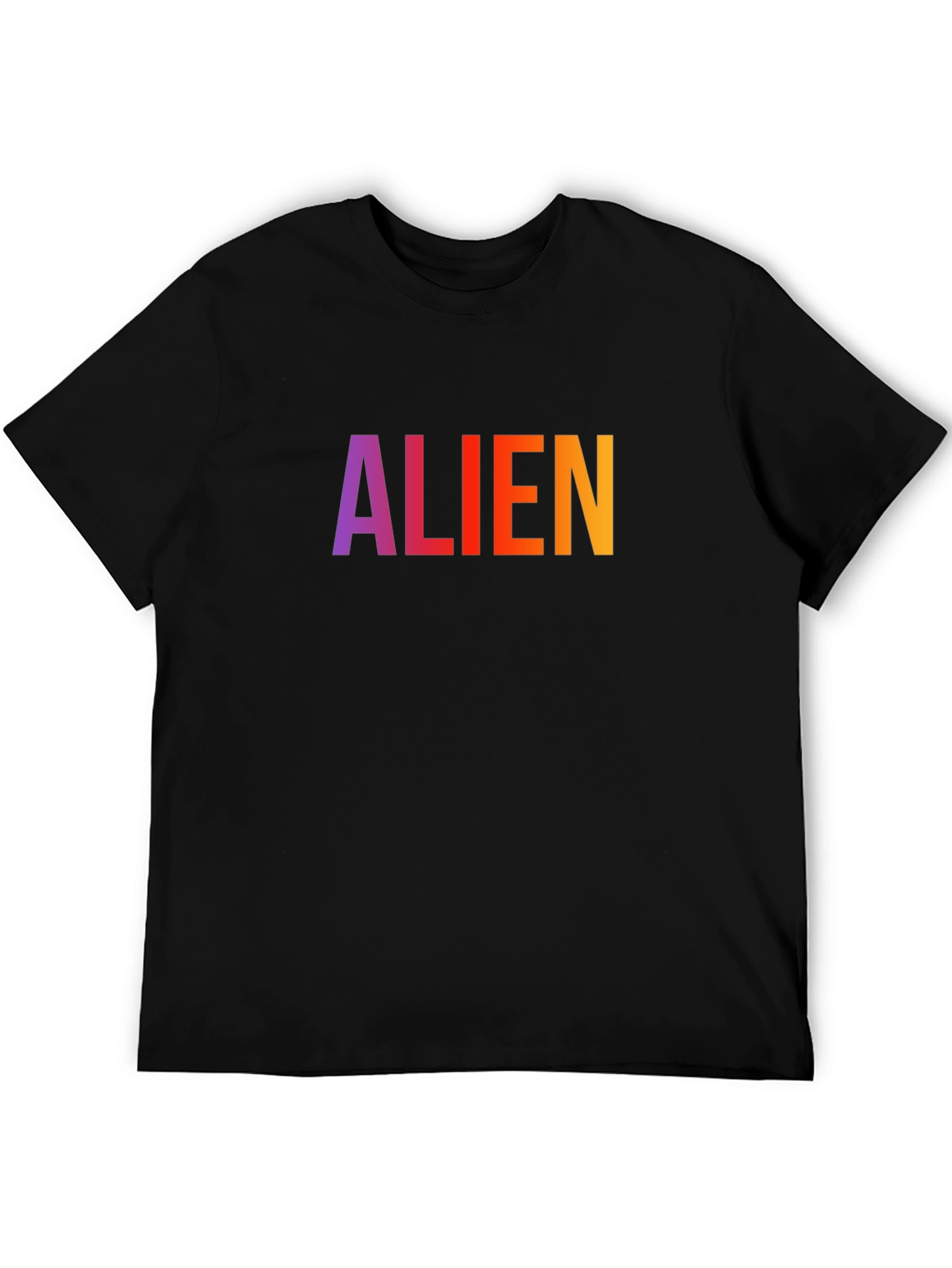 Alien Graphic Print T-Shirt - Casual Crew Neck Tee