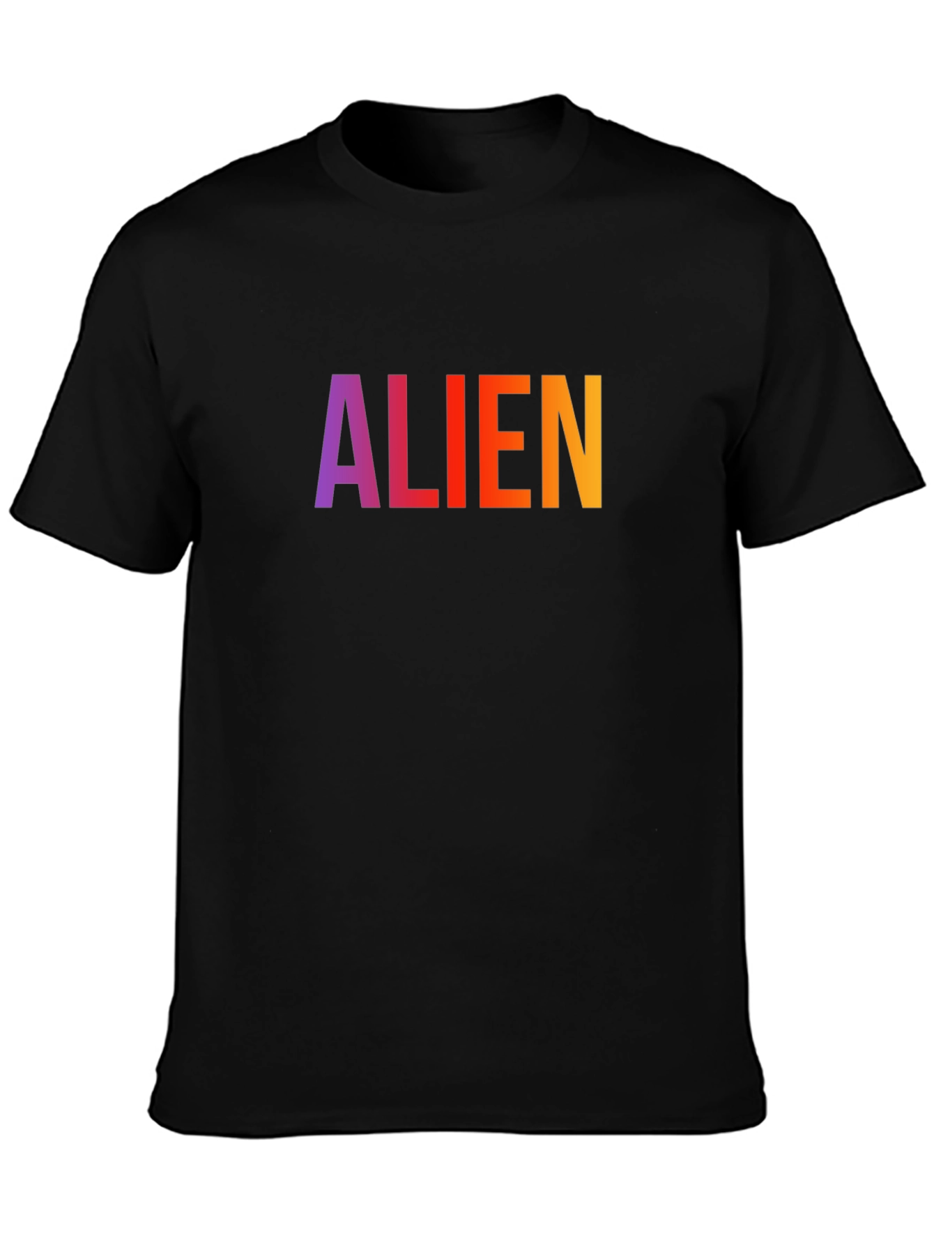 Alien Graphic Print T-Shirt - Casual Crew Neck Tee