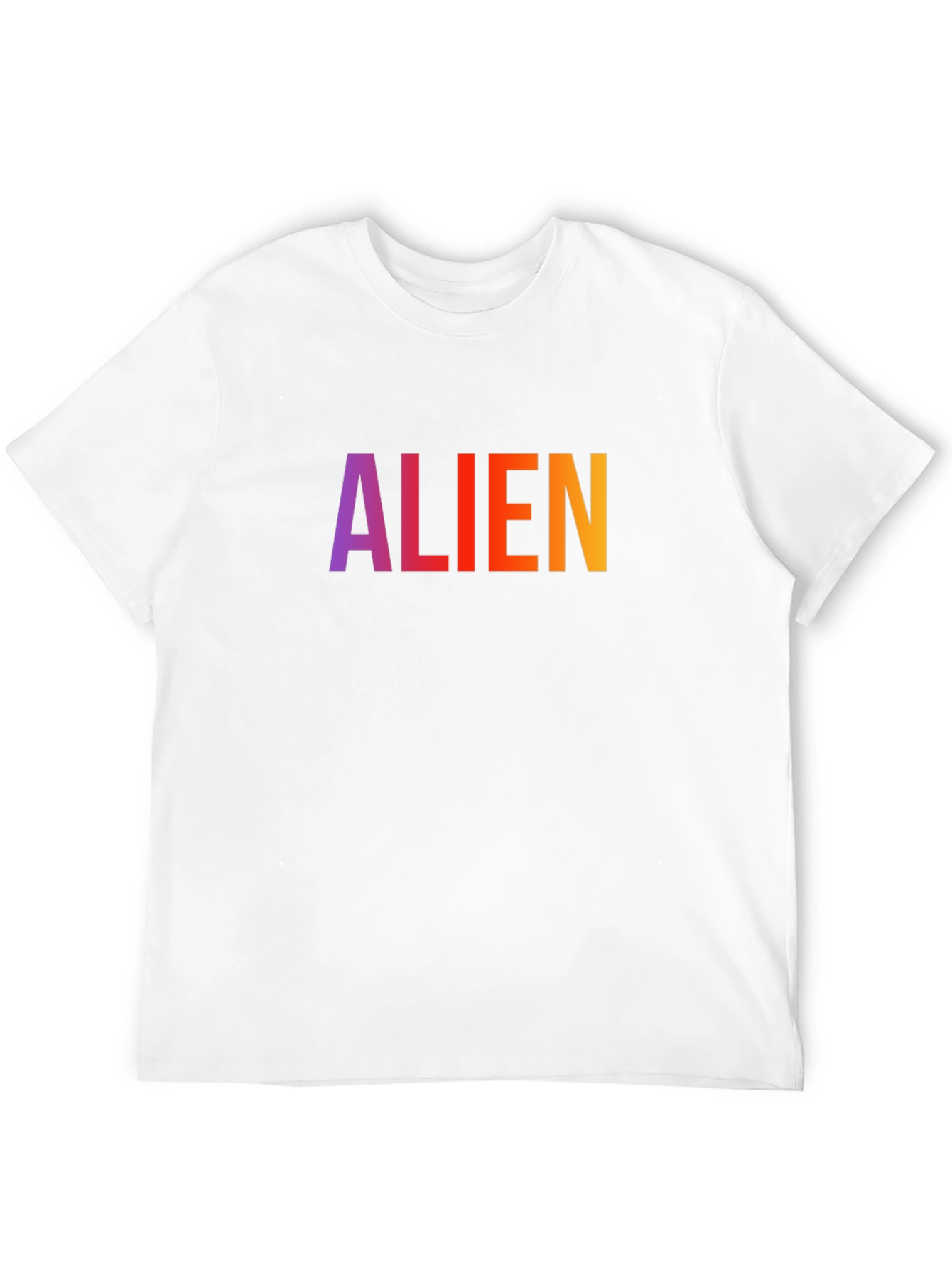 Alien Graphic Print T-Shirt - Casual Crew Neck Tee