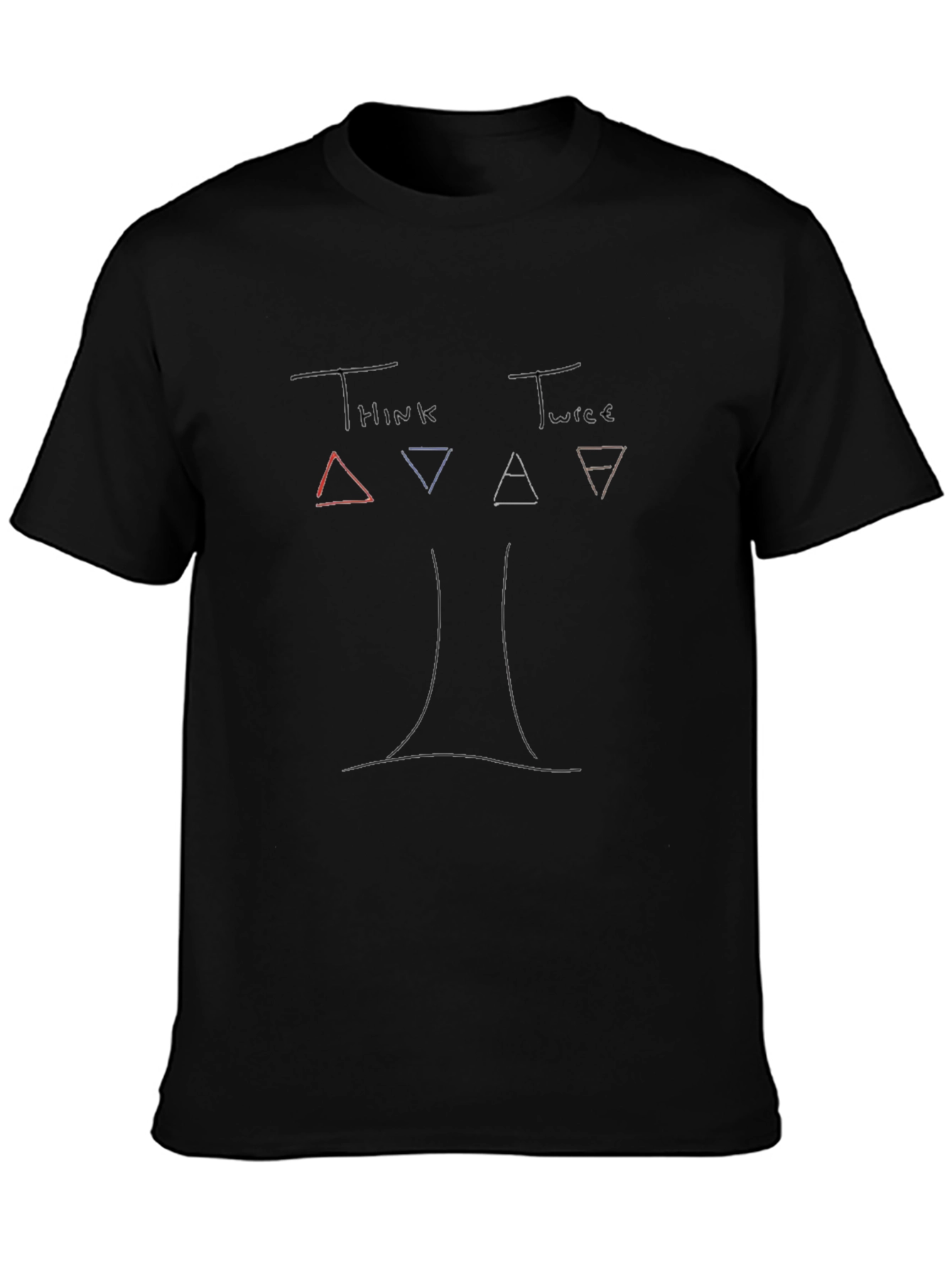 Think Twice T-Shirt: Artistic Graphic Tee