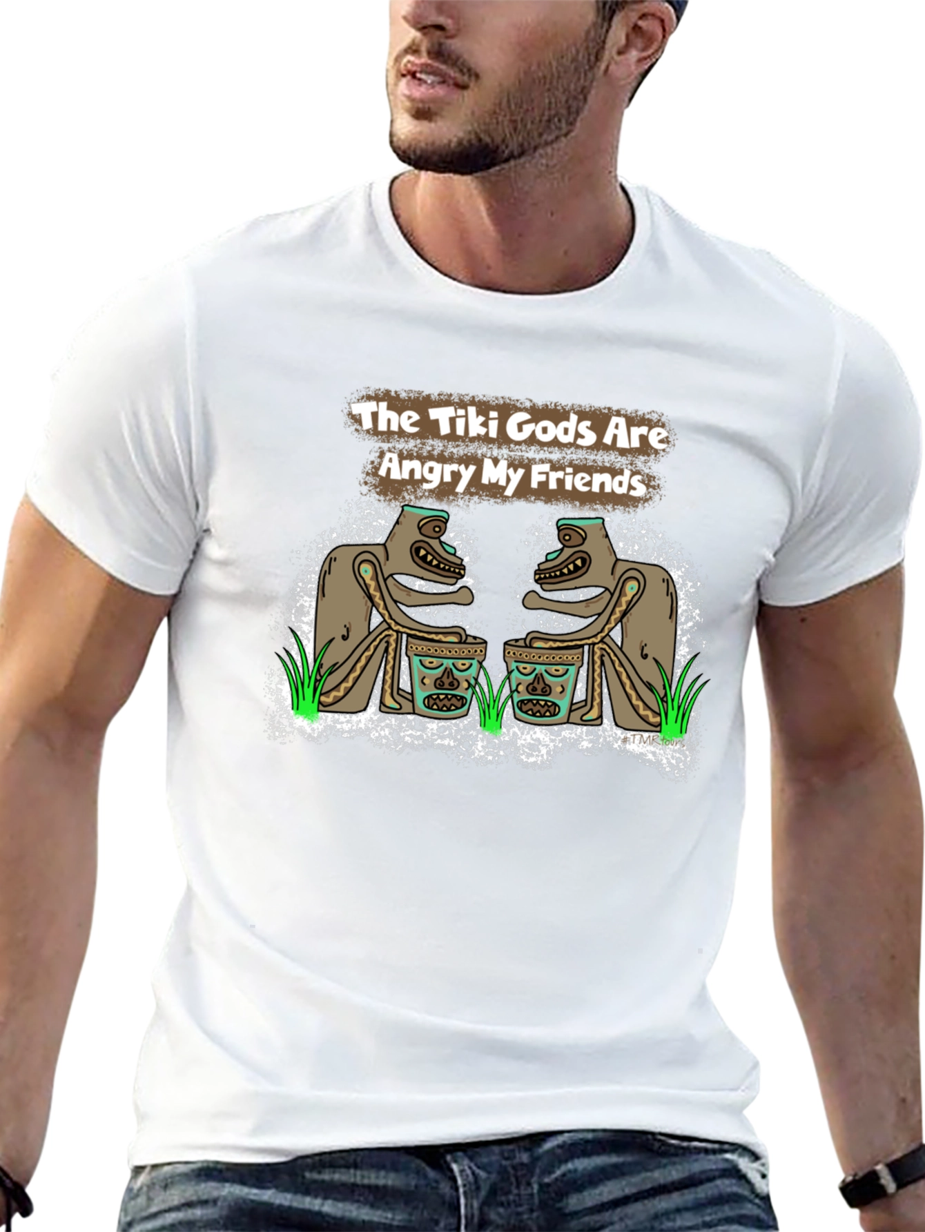 The Tiki Gods Are Angry My Friends Black T-Shirt