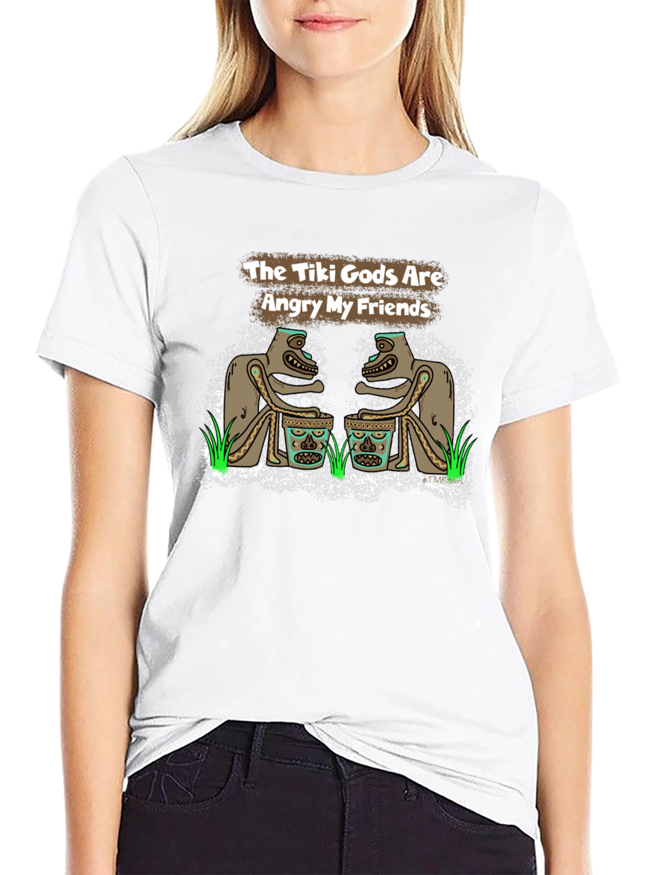 The Tiki Gods Are Angry My Friends Black T-Shirt