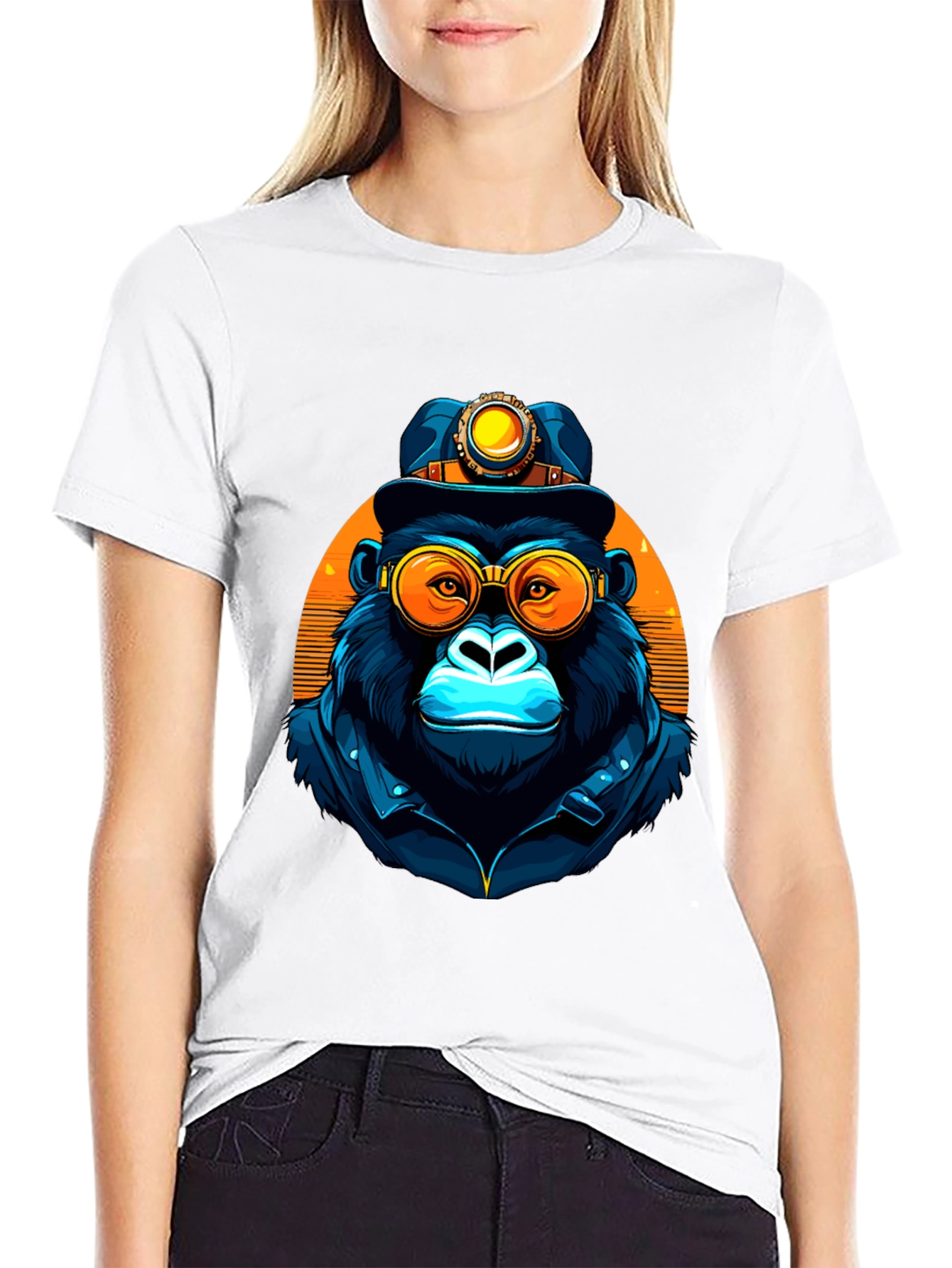 Steampunk Monkey T-Shirt - Cool Graphic Tee