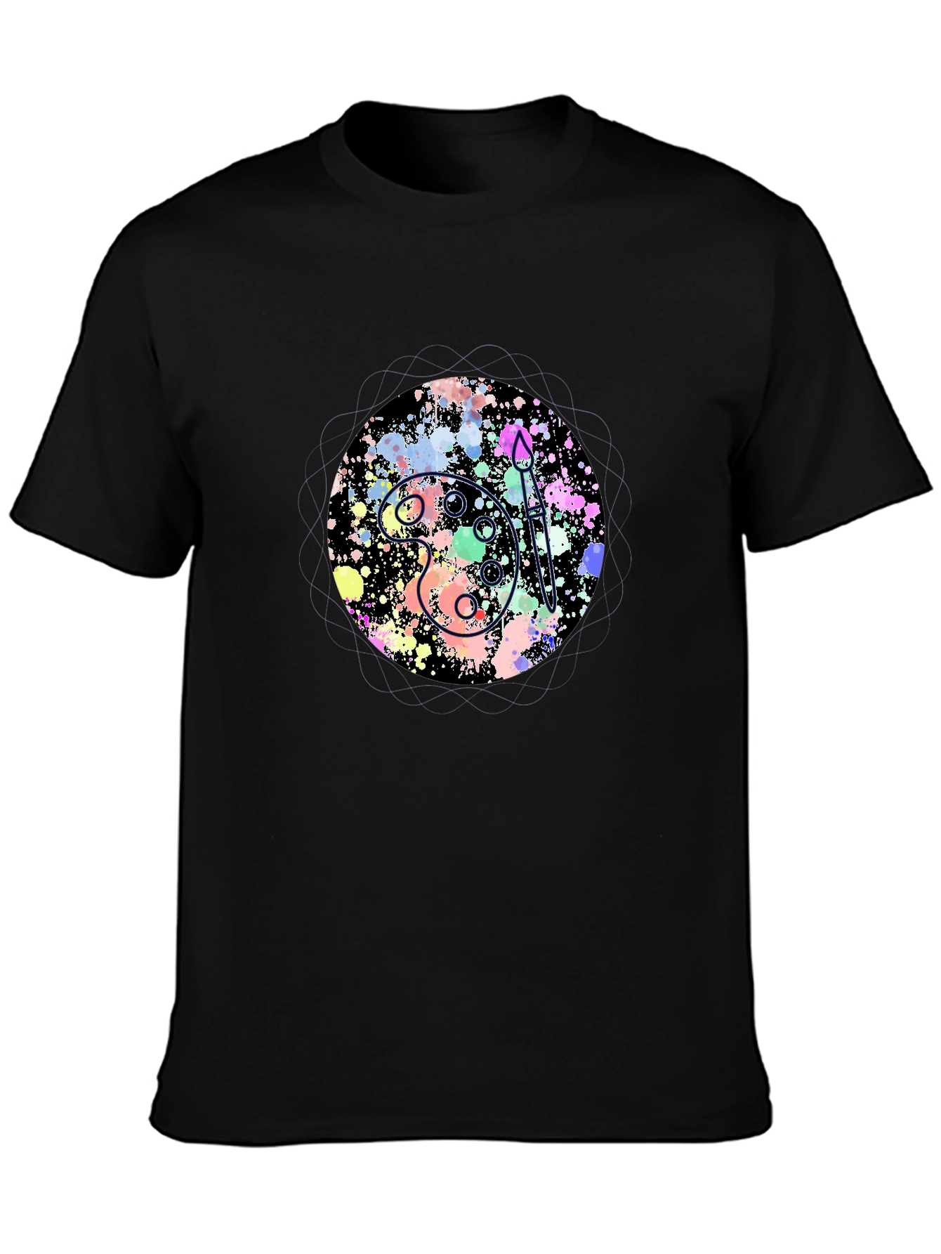 Artist Palette Graphic Tee - Black