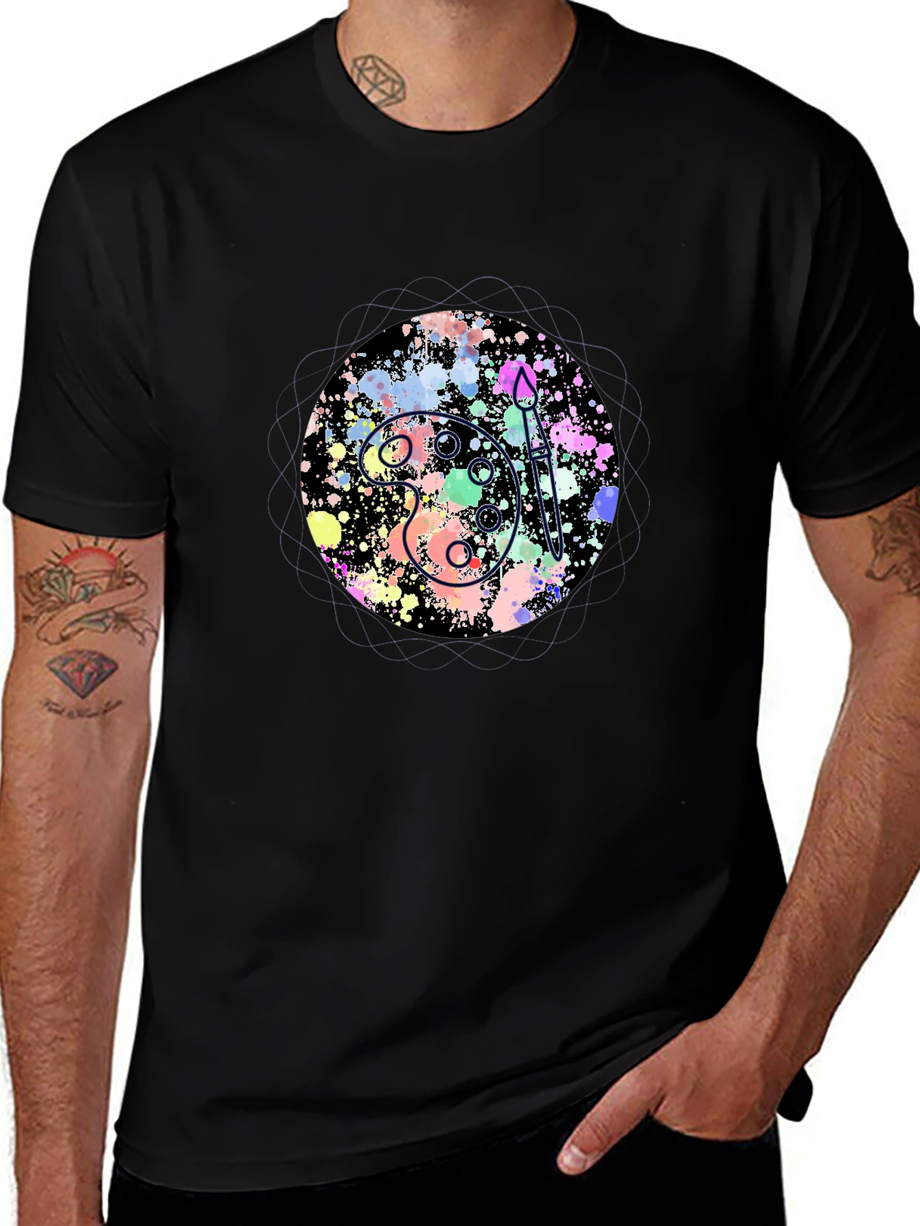 Artist Palette Graphic Tee - Black