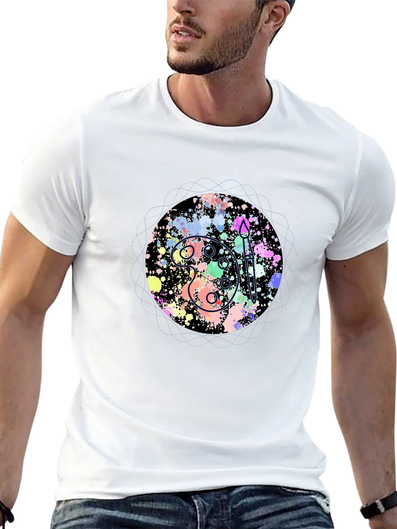 Artist Palette Graphic Tee - Black