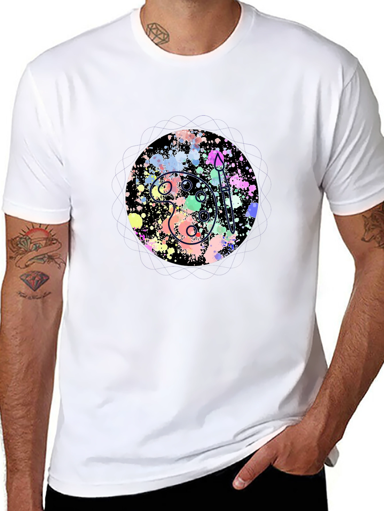 Artist Palette Graphic Tee - Black