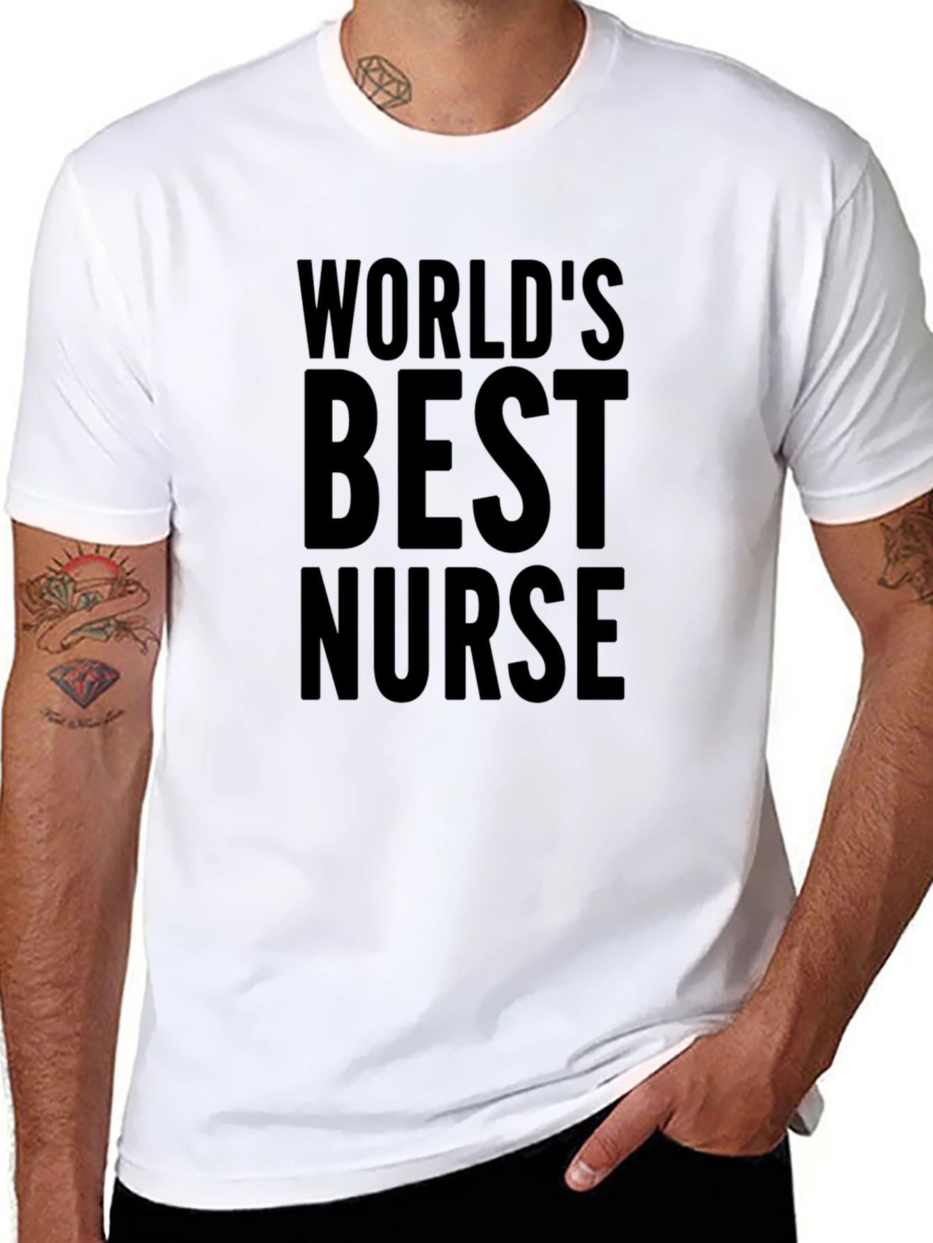 Worlds Best Nurse Graphic Tee - Black