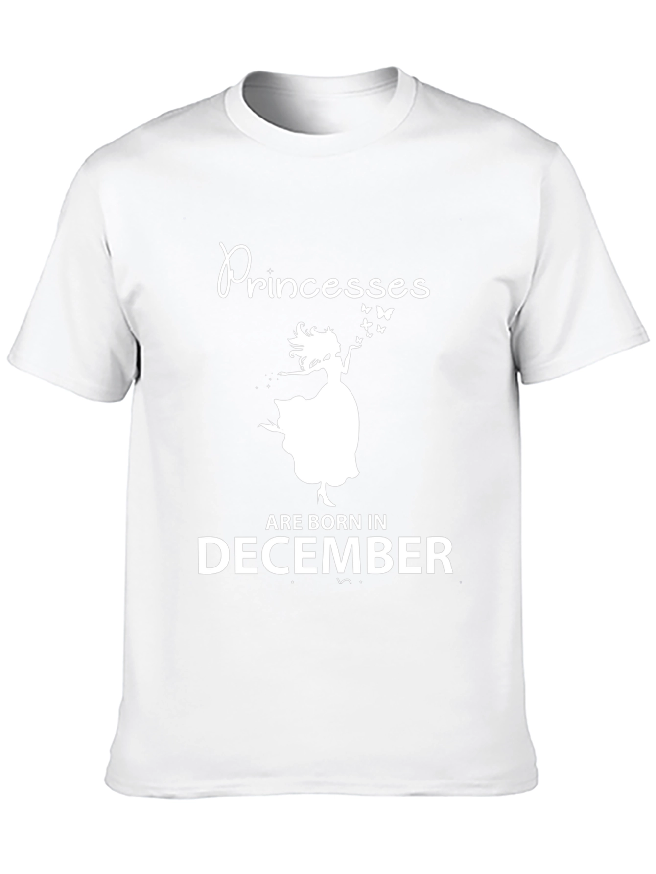 Princesses Born in December Black T-Shirt