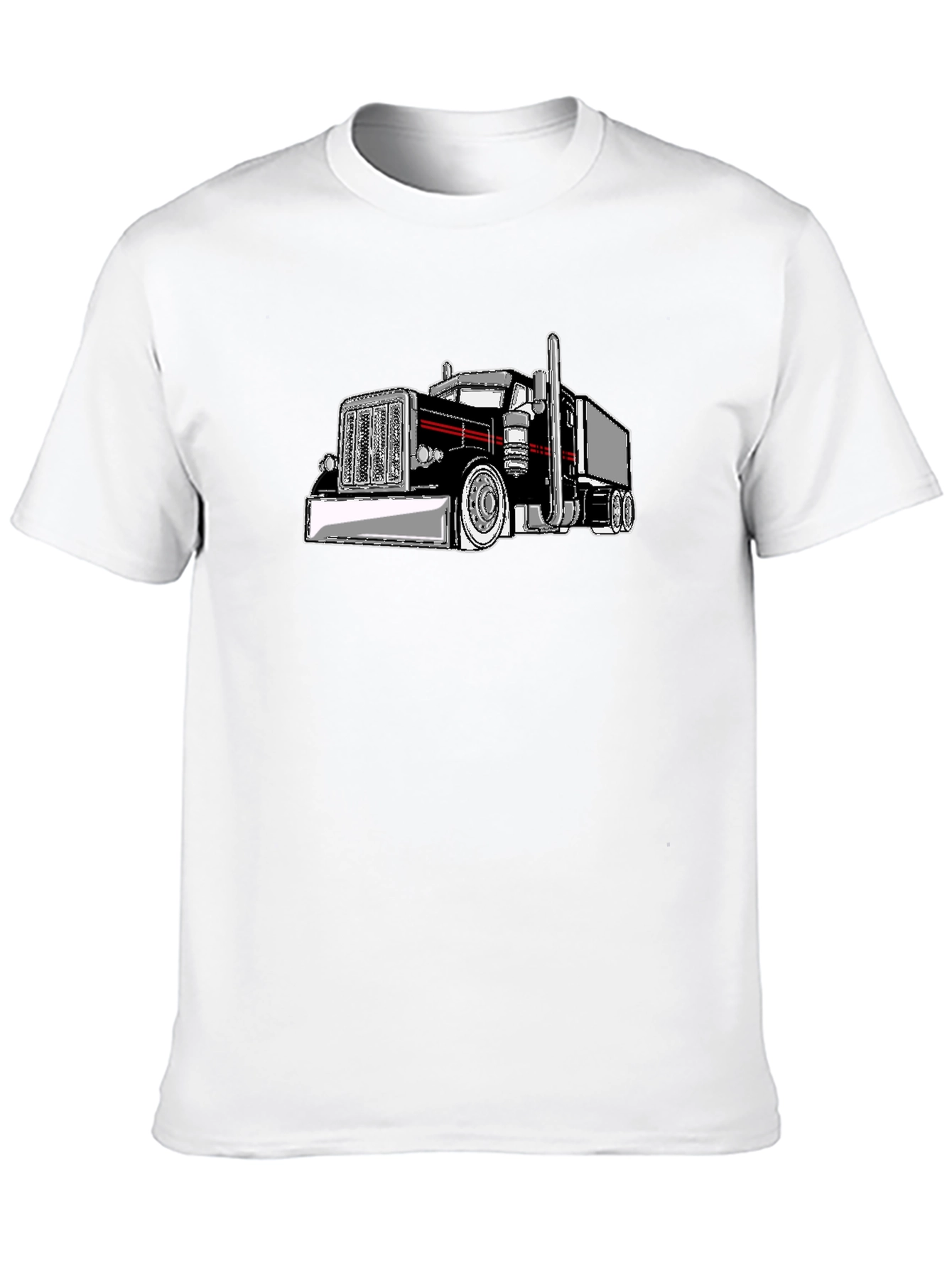 Truck Graphic Black T-Shirt for Men