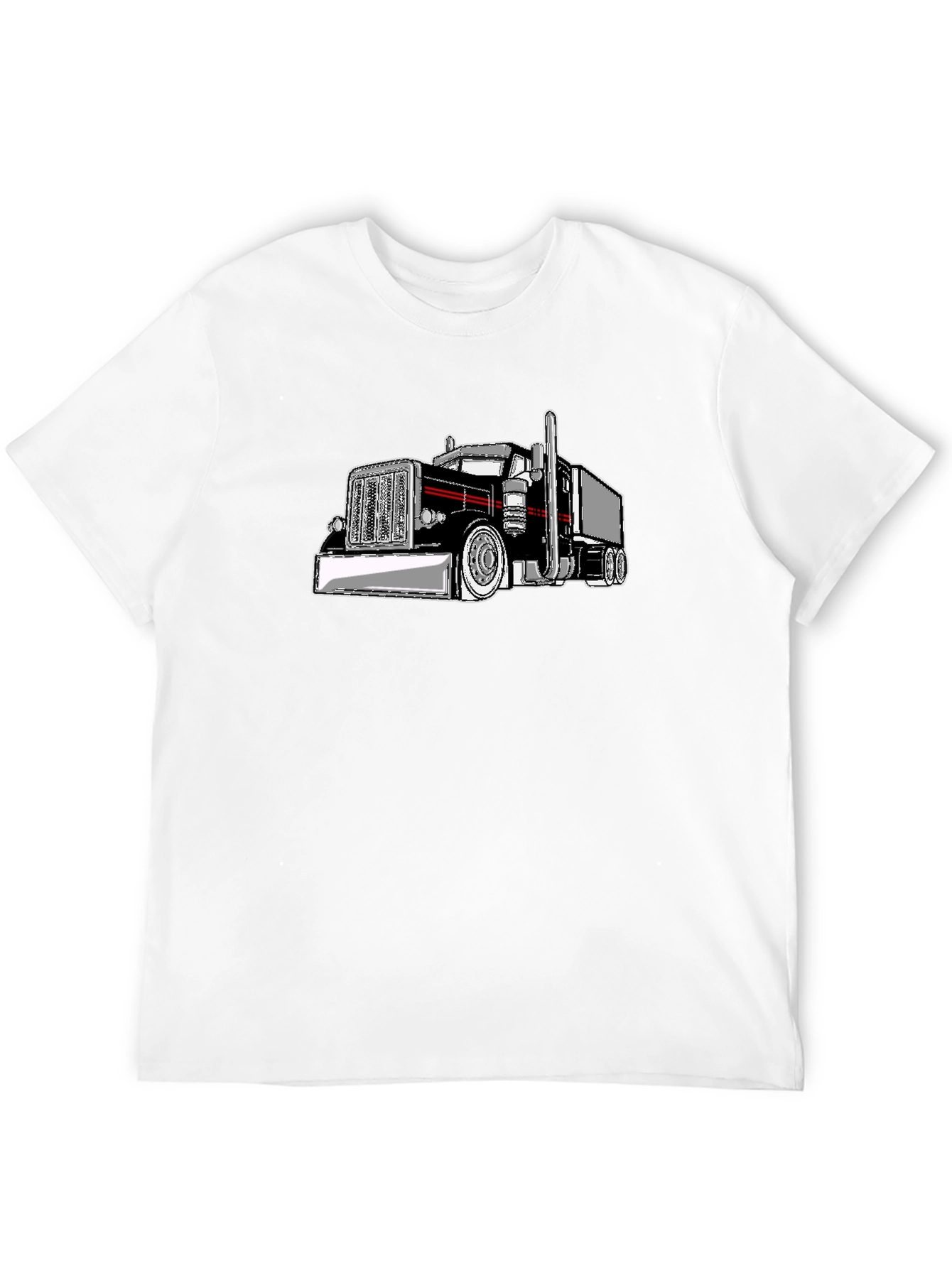 Truck Graphic Black T-Shirt for Men