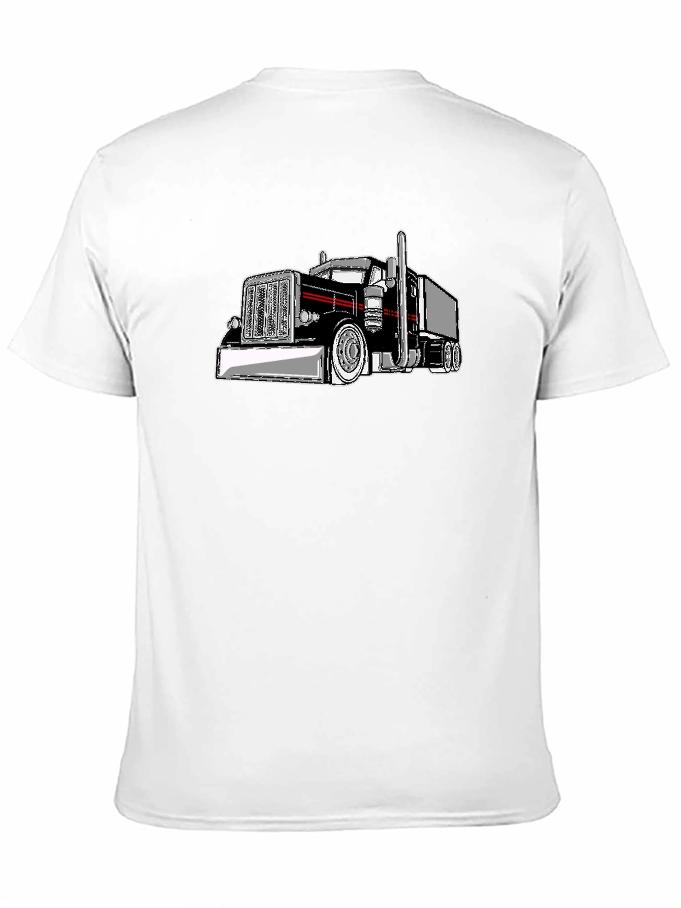 Truck Graphic Black T-Shirt for Men