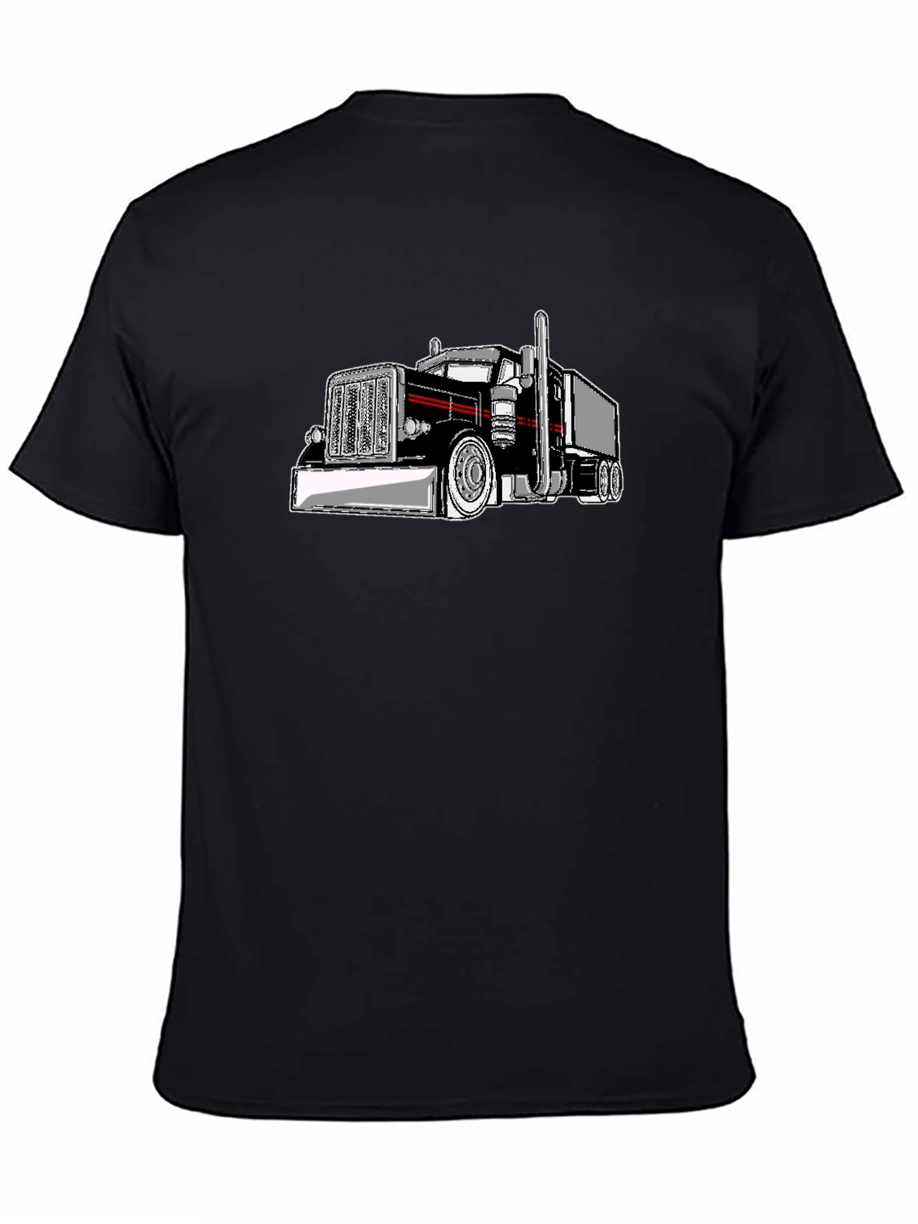 Truck Graphic Black T-Shirt for Men