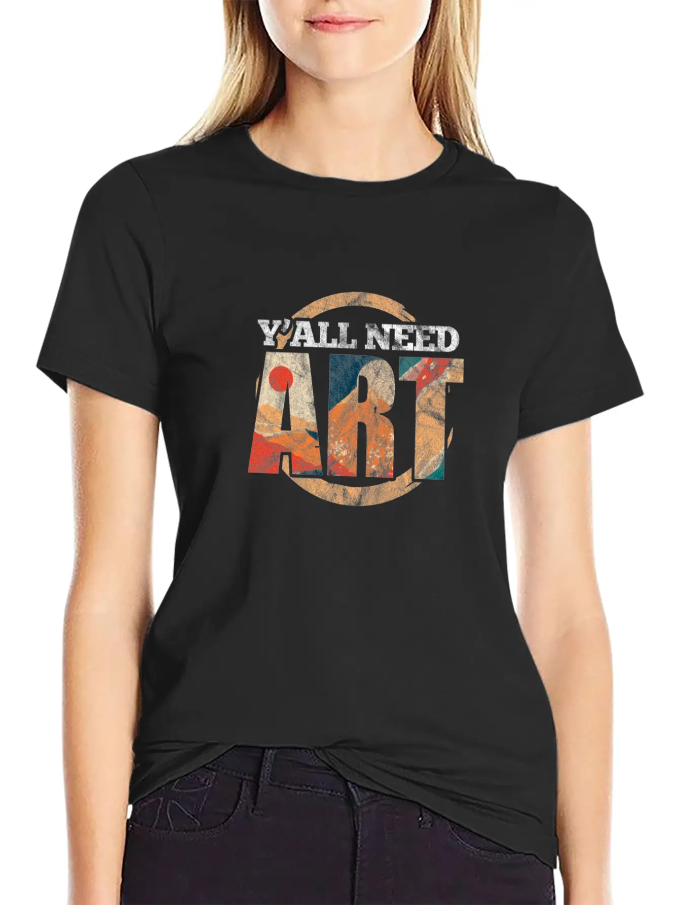 Y'All Need Art Art Teacher Lightweight Cotton T-Shirt – Daily Comfort Graphic Shirt