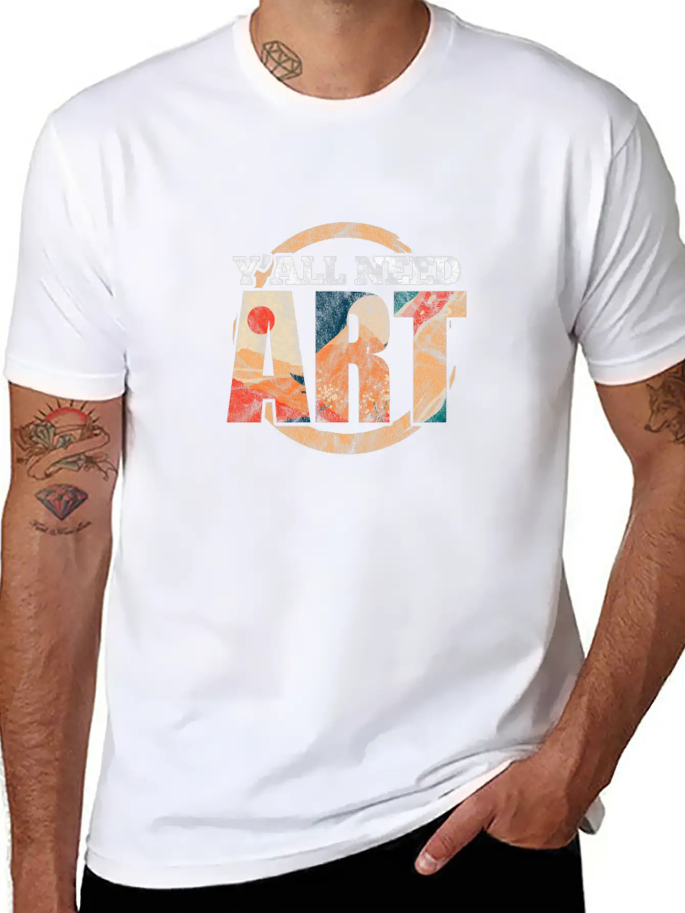Y'All Need Art Art Teacher Lightweight Cotton T-Shirt – Daily Comfort Graphic Shirt