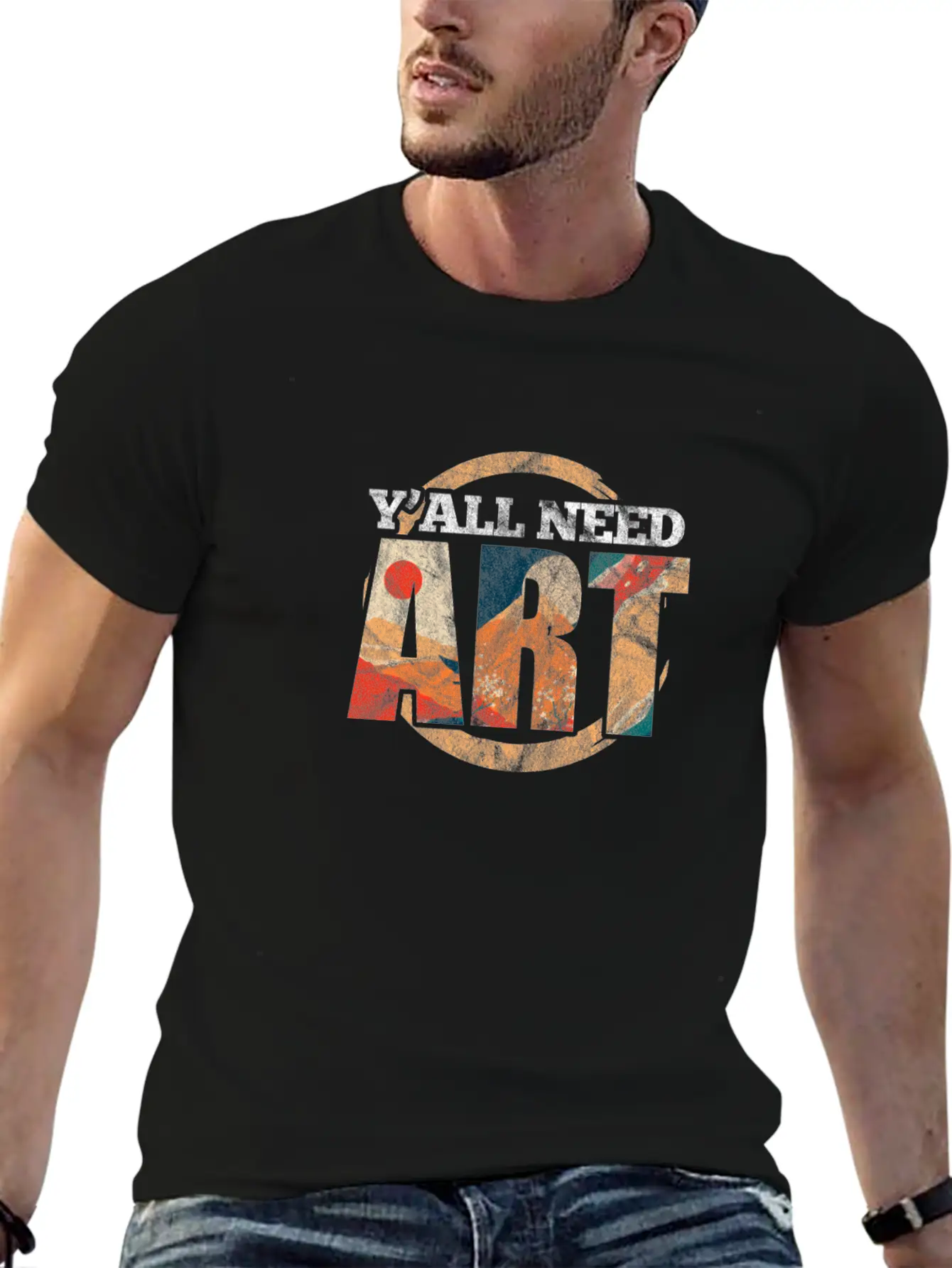Y'All Need Art Art Teacher Lightweight Cotton T-Shirt – Daily Comfort Graphic Shirt
