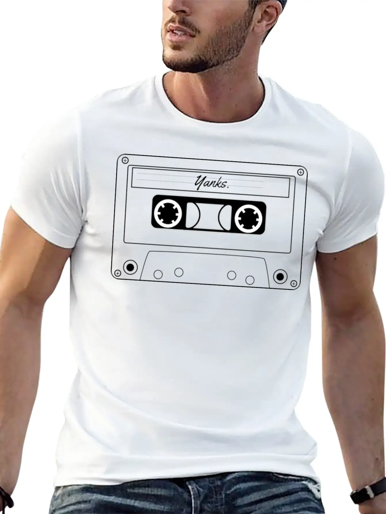 Yanks. Tape Unisex Casual T-Shirt ��� Clean Design For Daily Comfort