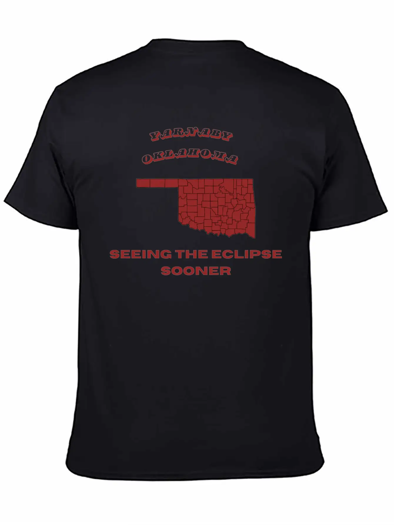 Yarnaby Oklahoma Solar Eclipse Lightweight Cotton T-Shirt – Daily Comfort Graphic Shirt