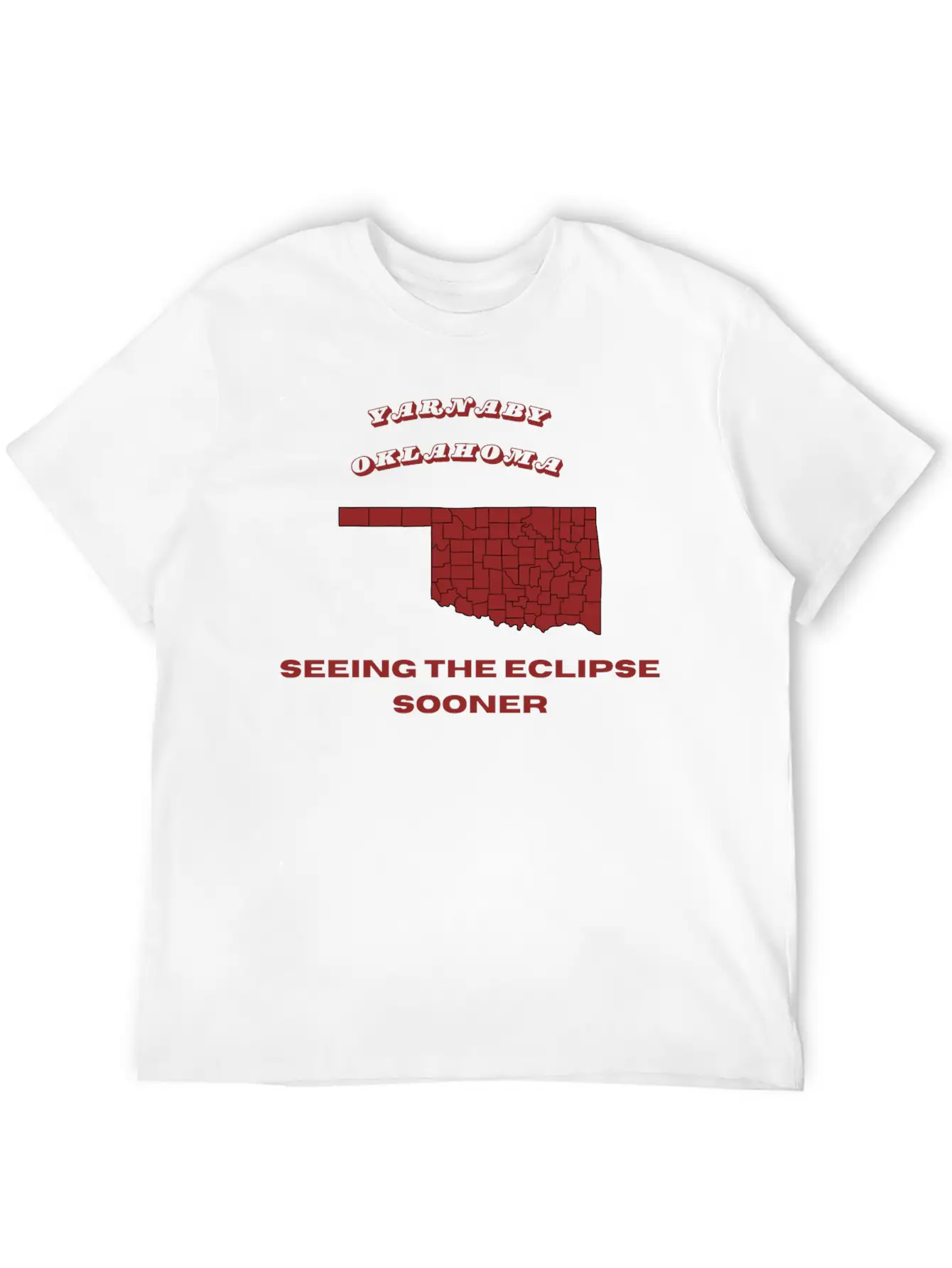 Yarnaby Oklahoma Solar Eclipse Lightweight Cotton T-Shirt – Daily Comfort Graphic Shirt
