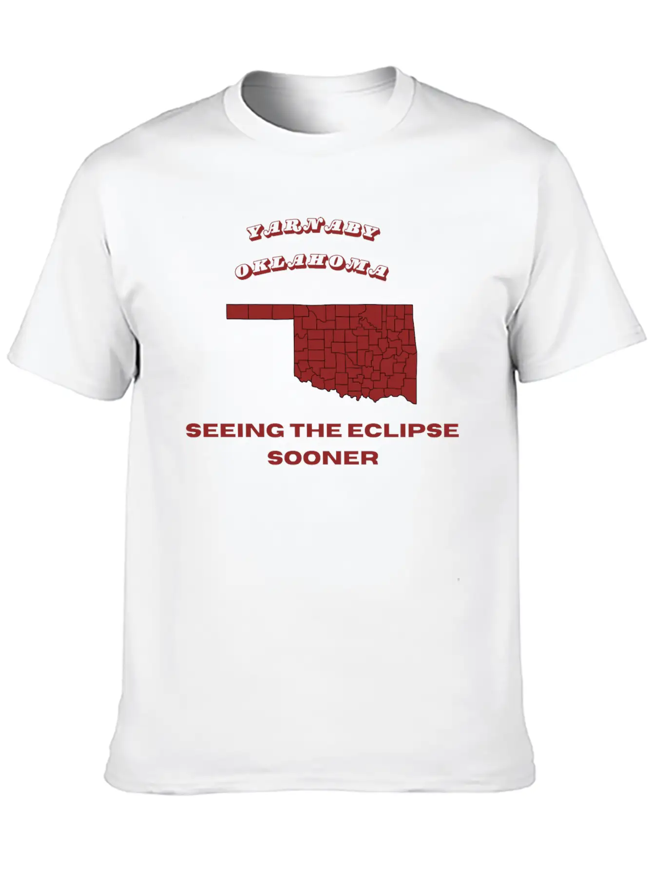 Yarnaby Oklahoma Solar Eclipse Lightweight Cotton T-Shirt – Daily Comfort Graphic Shirt