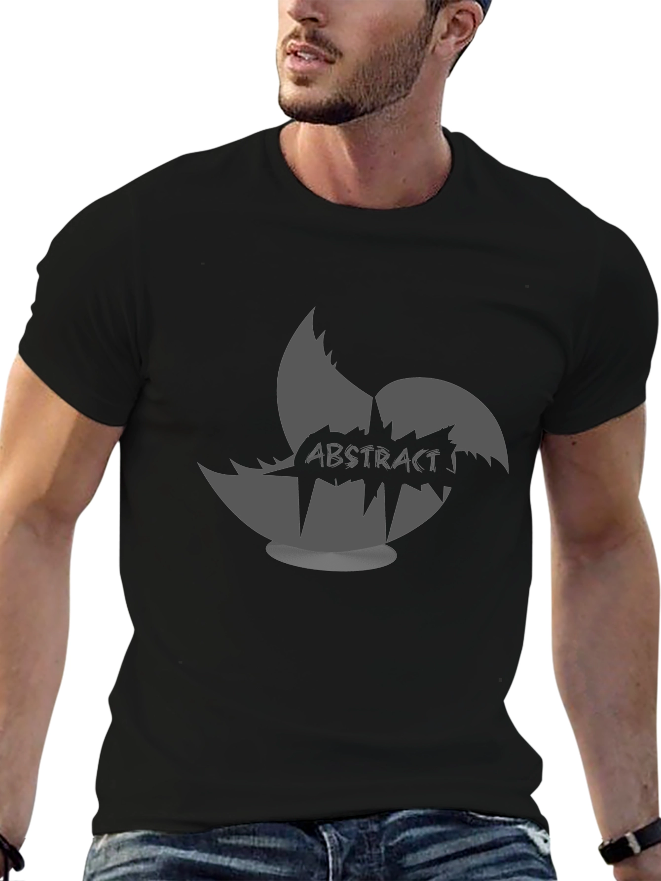 Abstract Graphic Print T-Shirt - Stylish Mens Tee