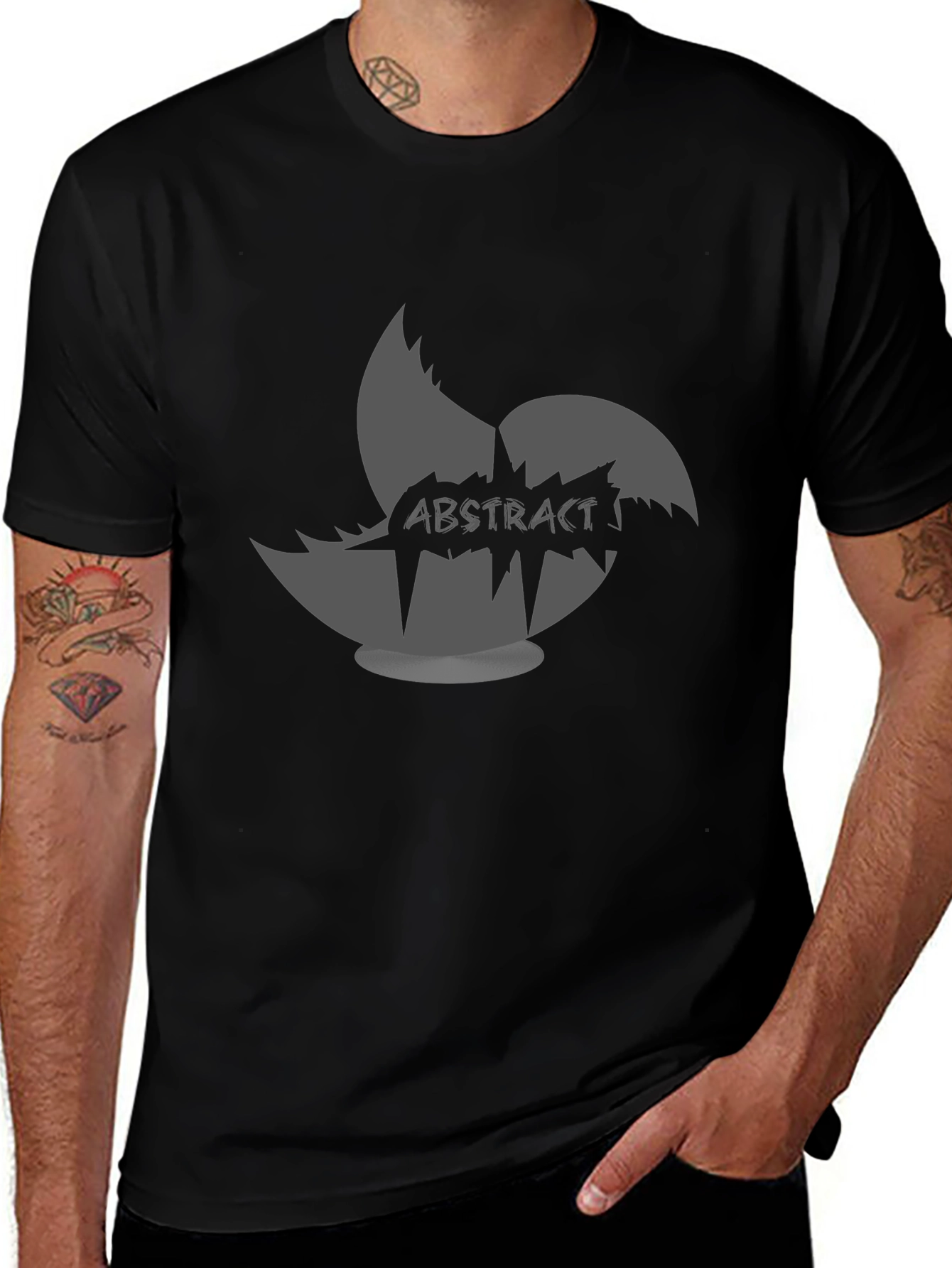 Abstract Graphic Print T-Shirt - Stylish Mens Tee