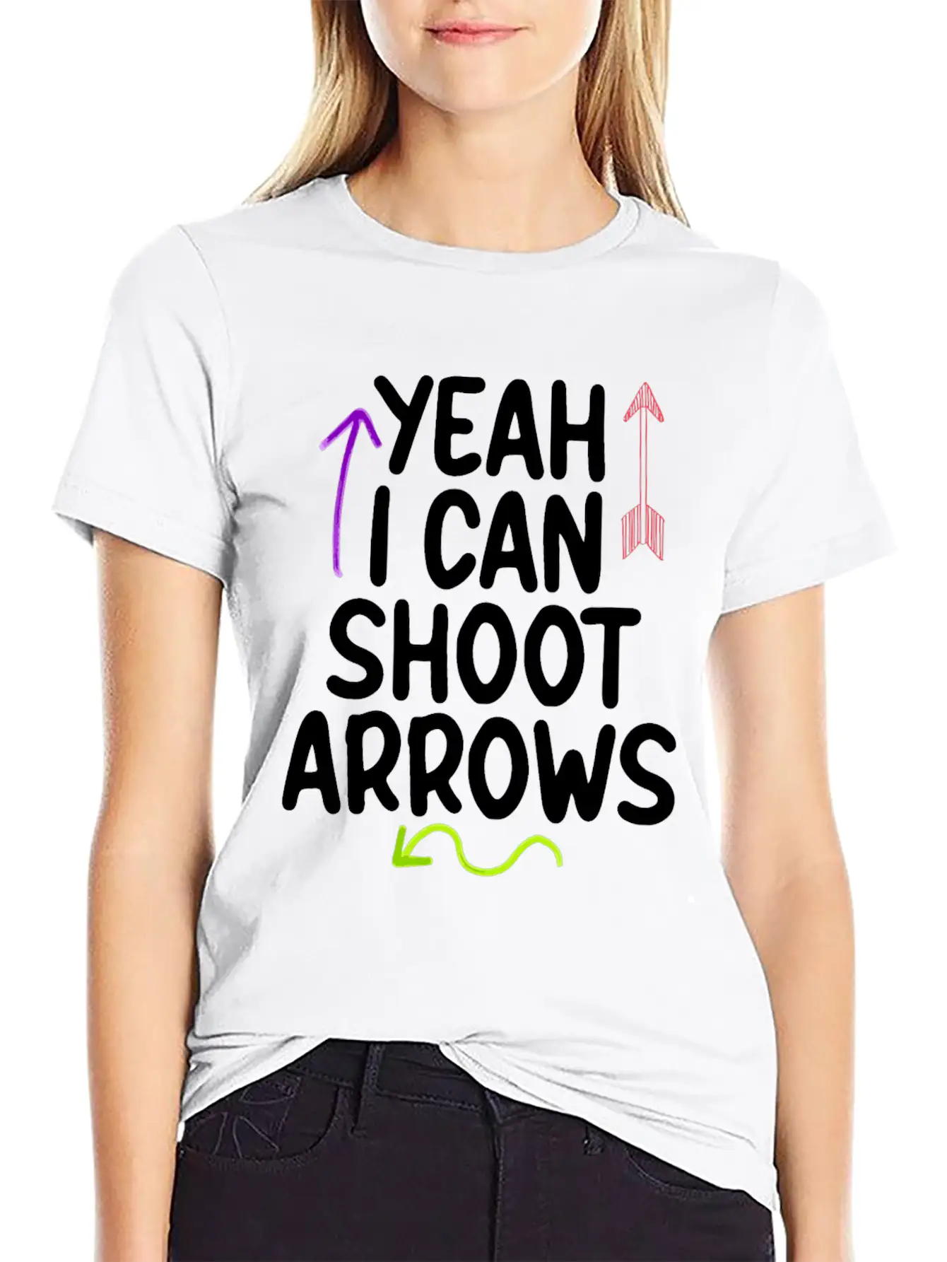 Yeah I Can Shoot Arrows 2 Lightweight Cotton T-Shirt – Daily Comfort Graphic Shirt