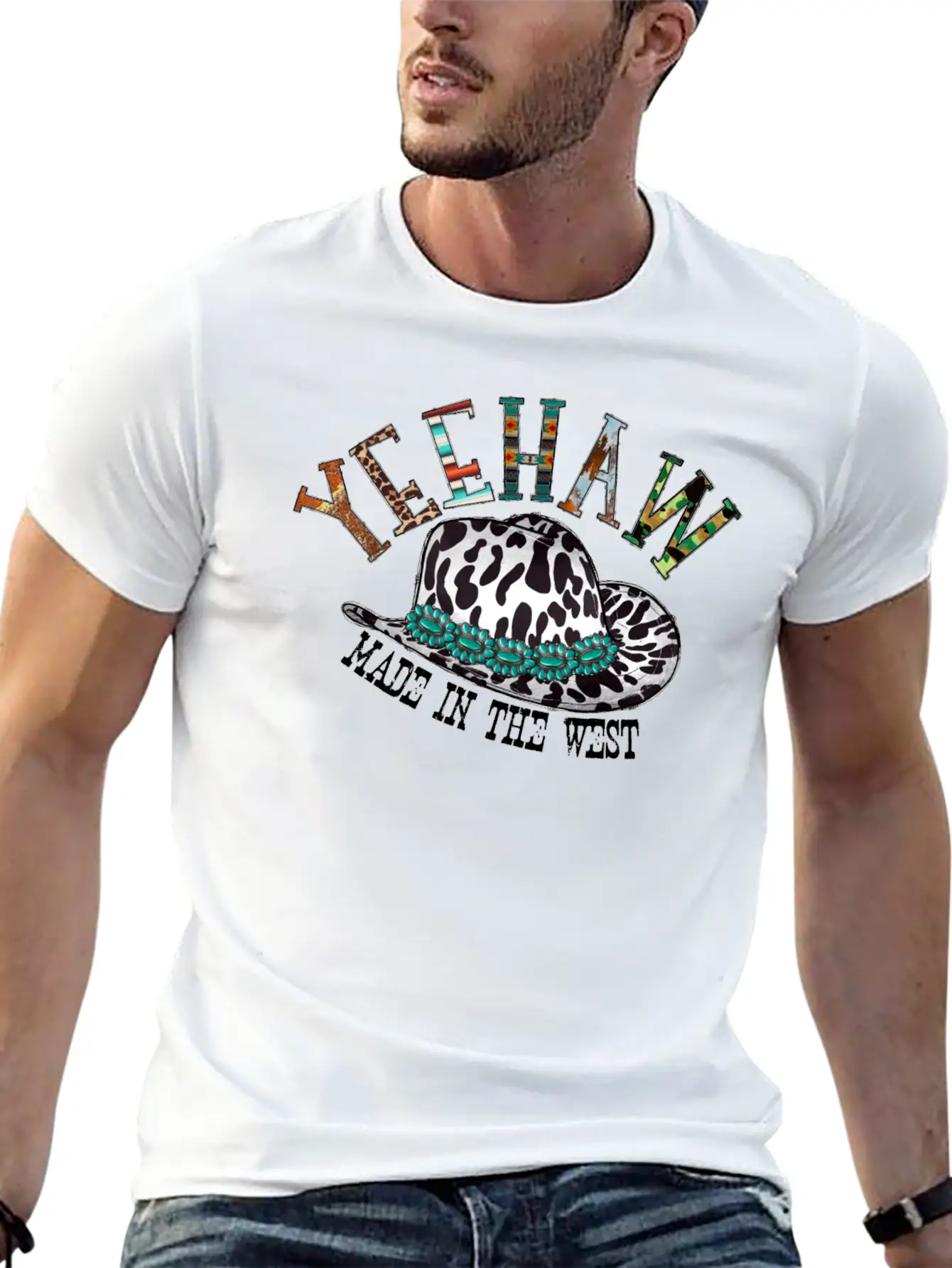 Yeehaw Made In The West Unisex Casual T-Shirt – Clean Design For Daily Comfort