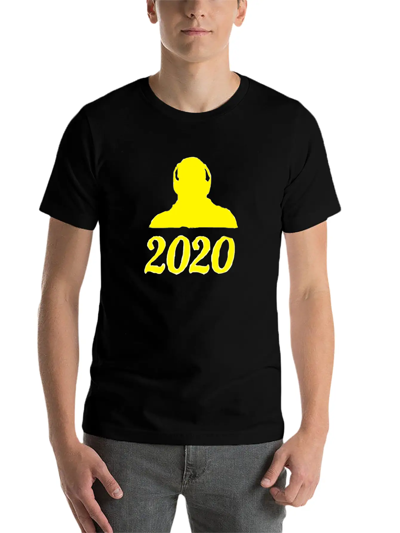 Yellow Divergence Lightweight Cotton T-Shirt – Daily Comfort Graphic Shirt