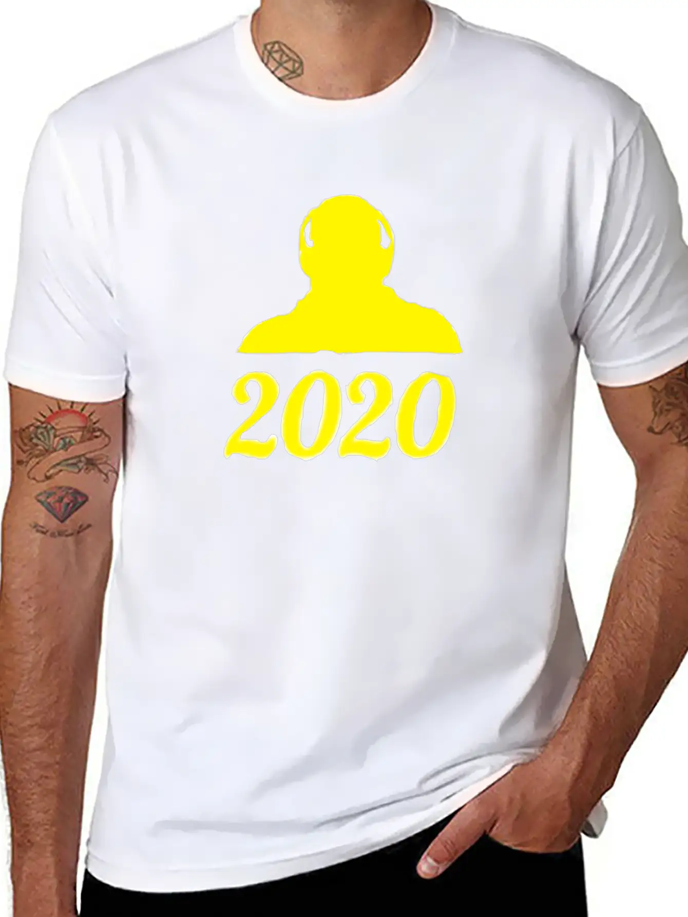 Yellow Divergence Lightweight Cotton T-Shirt – Daily Comfort Graphic Shirt