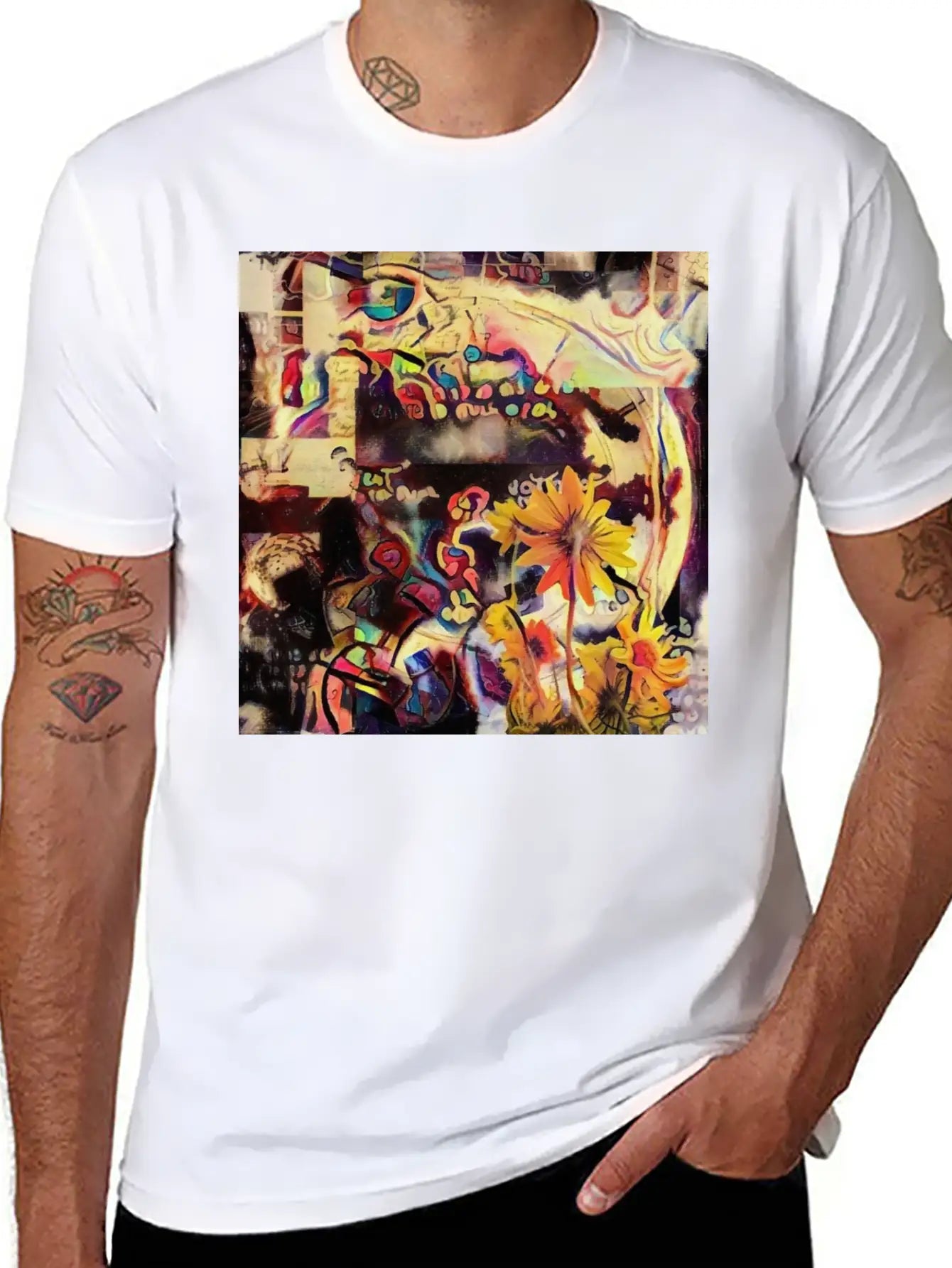 Yellow Flowers Classic Fit Graphic Tee For Daily Comfort – Unisex Cotton Shirt