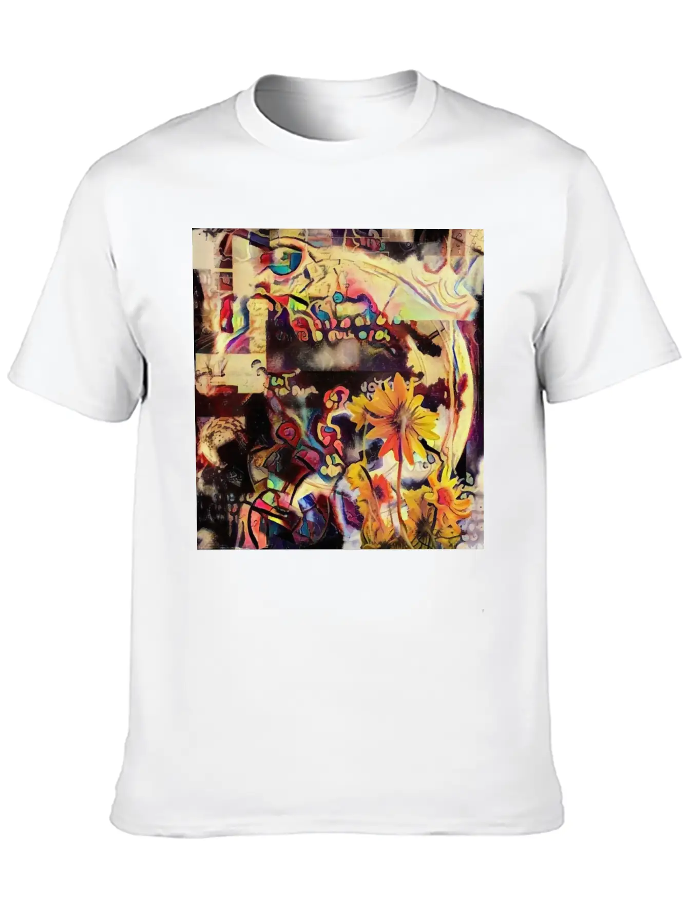 Yellow Flowers Classic Fit Graphic Tee For Daily Comfort – Unisex Cotton Shirt