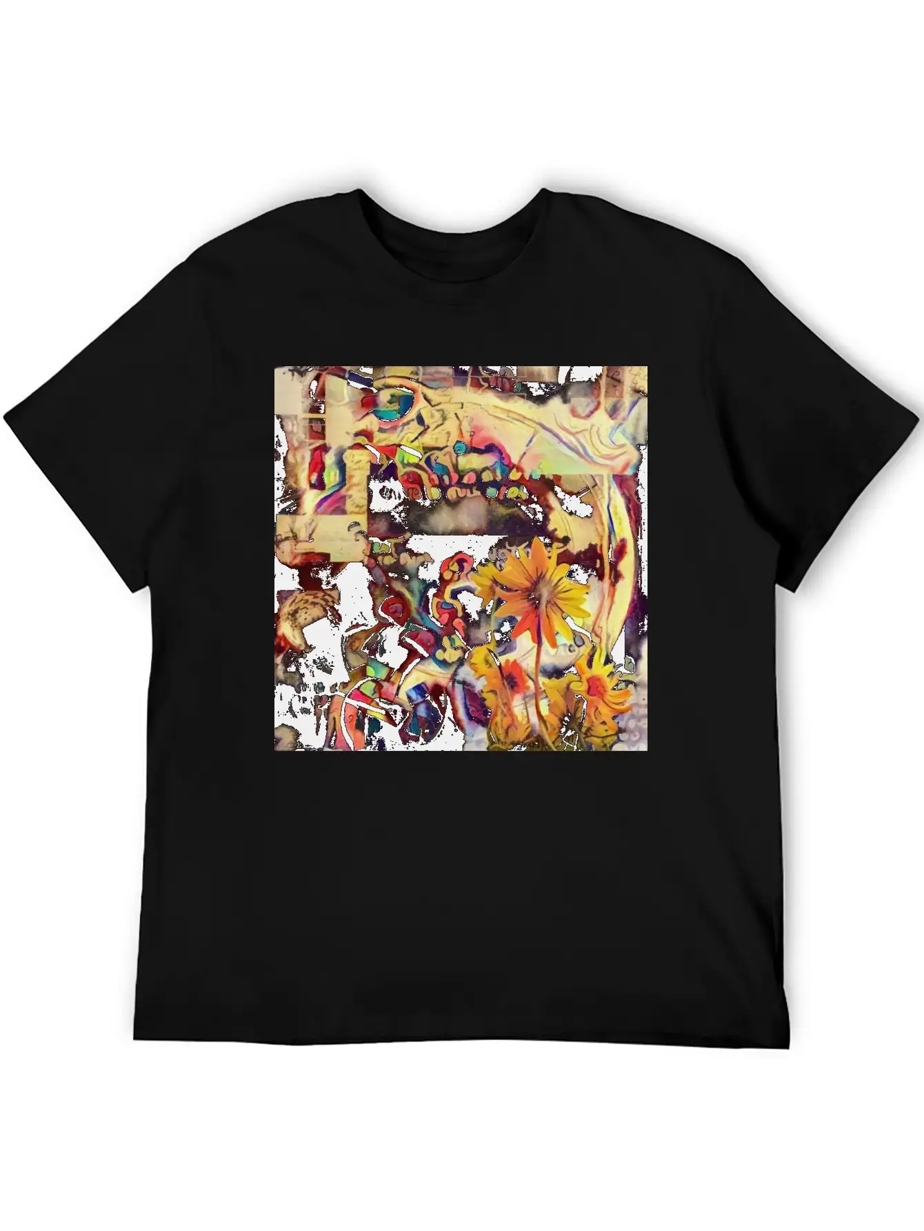 Yellow Flowers Classic Fit Graphic Tee For Daily Comfort – Unisex Cotton Shirt
