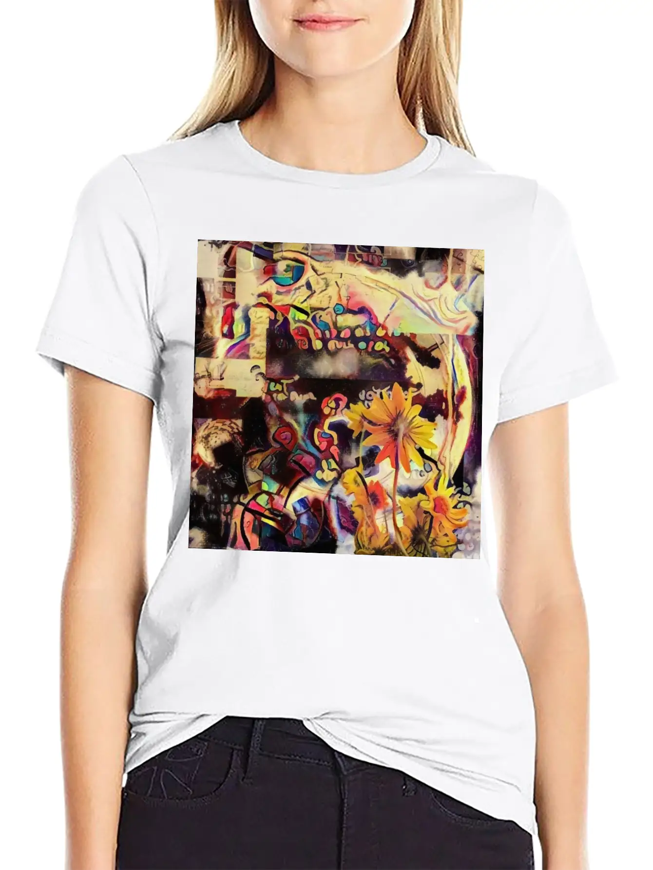 Yellow Flowers Classic Fit Graphic Tee For Daily Comfort – Unisex Cotton Shirt
