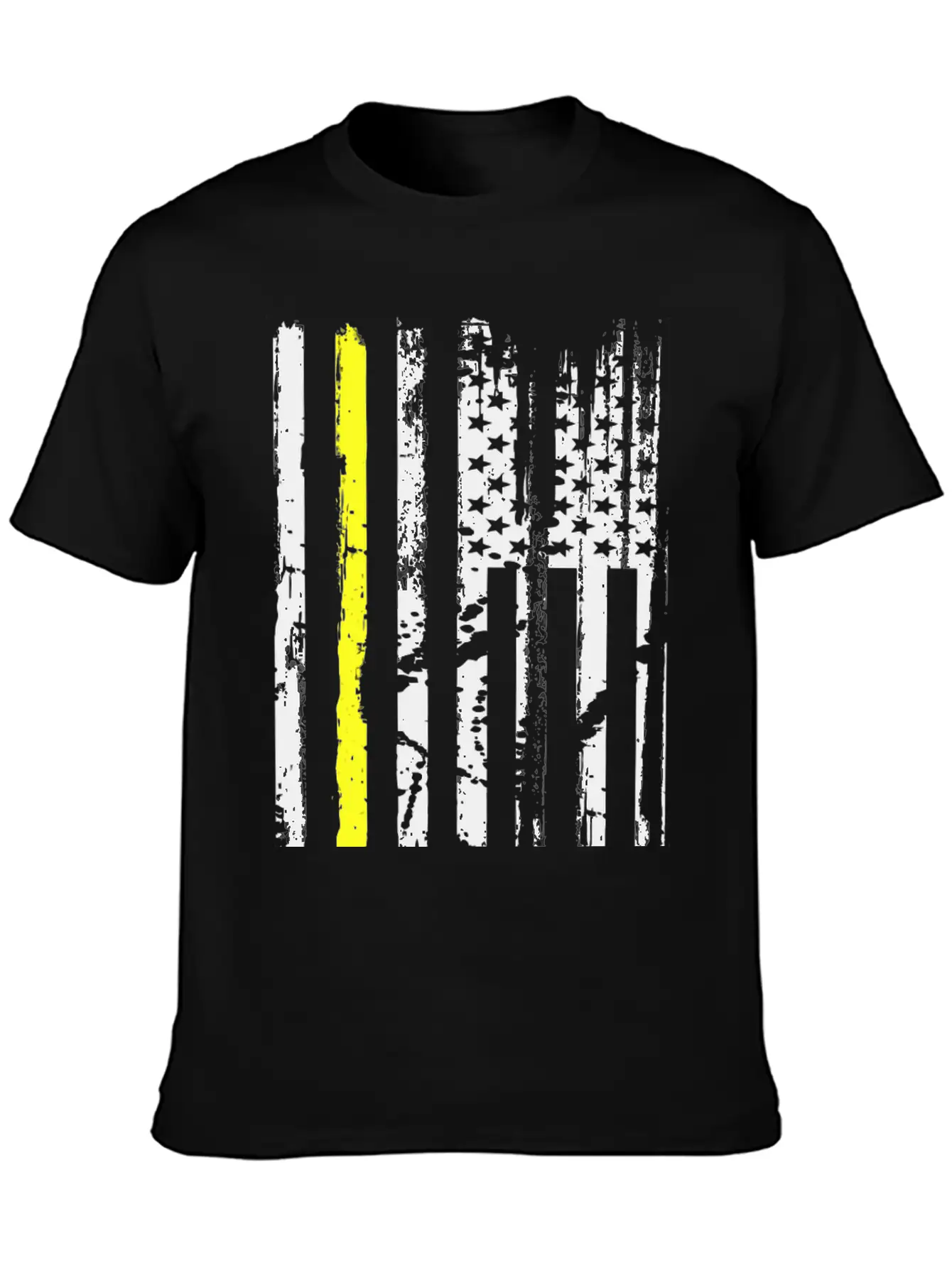 Yellow Line Towing American Flag Tow Truck Driver Basic Graphic T-Shirt – Daily Comfort In Soft Cotton