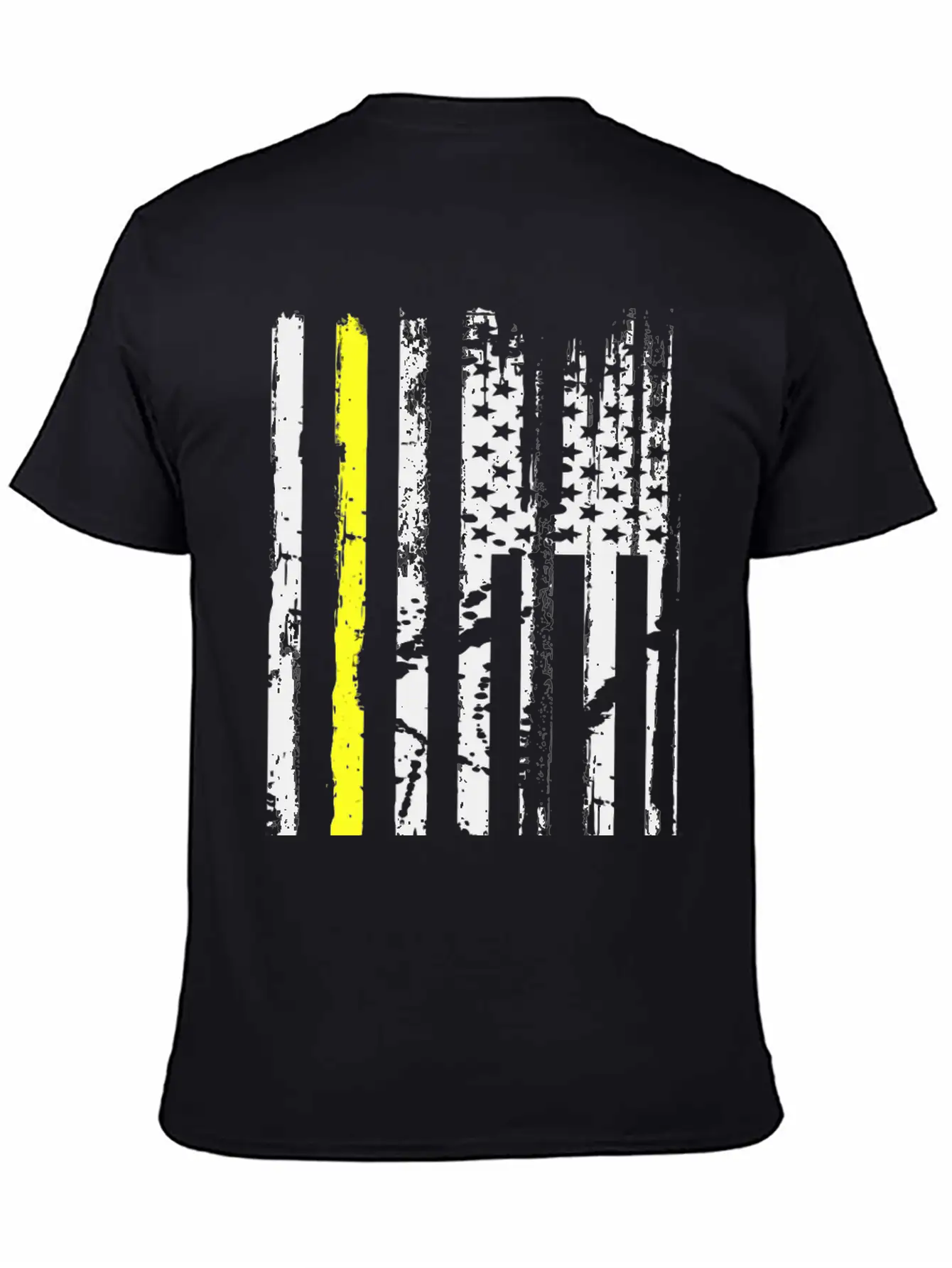 Yellow Line Towing American Flag Tow Truck Driver Basic Graphic T-Shirt – Daily Comfort In Soft Cotton