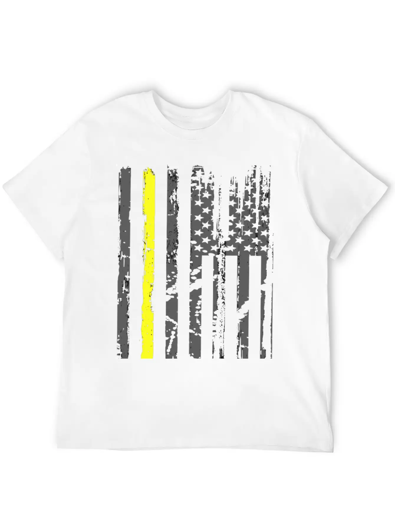 Yellow Line Towing American Flag Tow Truck Driver Basic Graphic T-Shirt – Daily Comfort In Soft Cotton