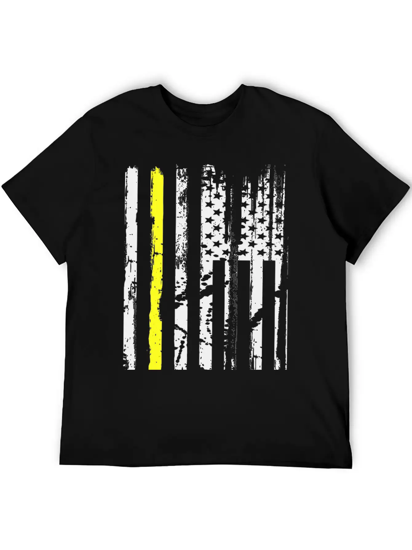 Yellow Line Towing American Flag Tow Truck Driver Basic Graphic T-Shirt – Daily Comfort In Soft Cotton