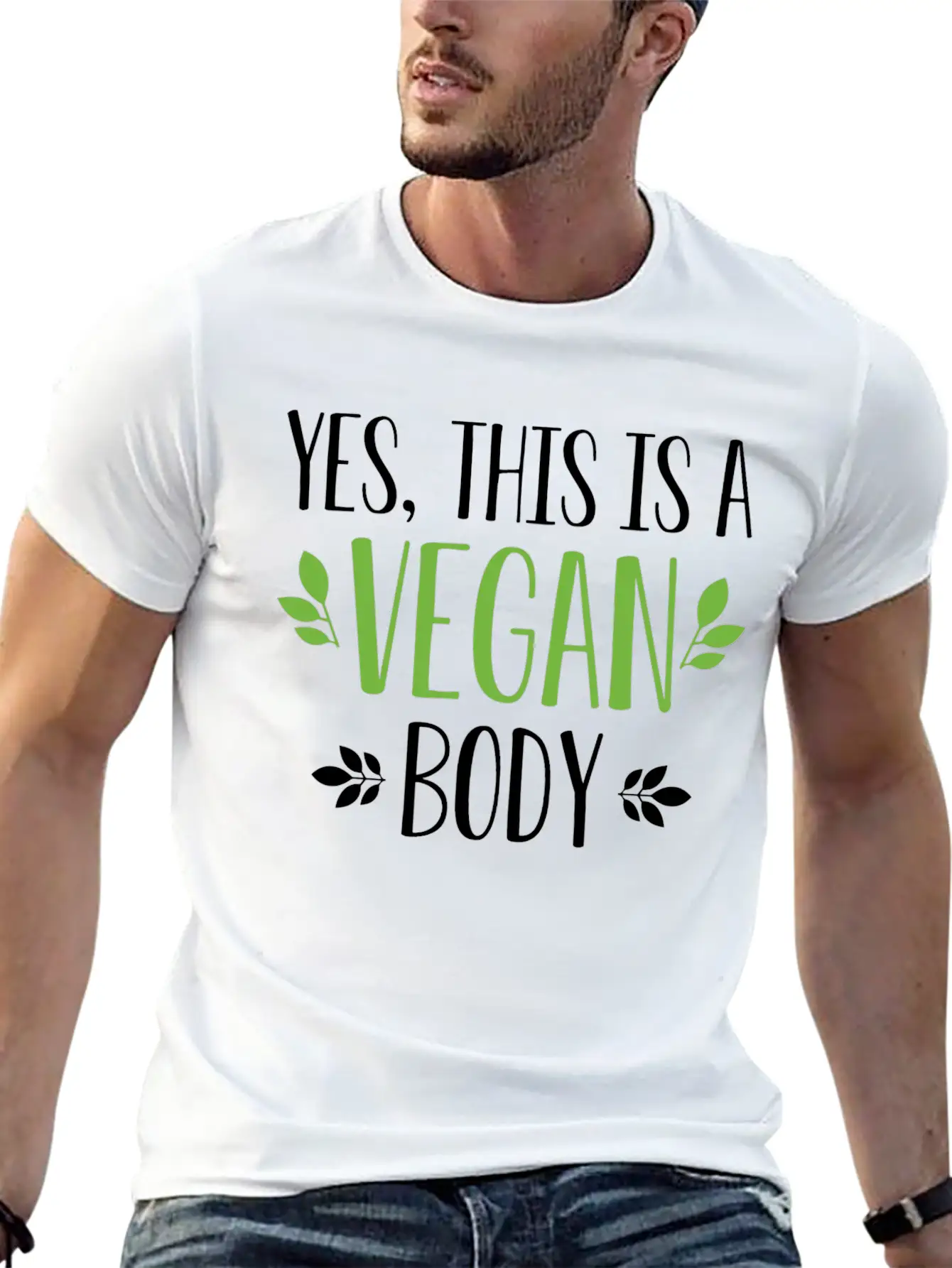 Yes This Is A Vegan Body Modern Fit Casual T-Shirt – Clean And Versatile Design