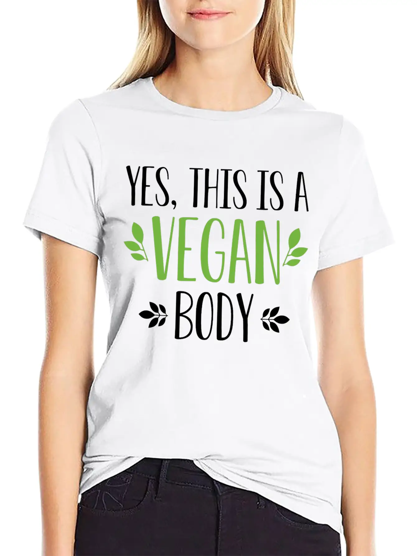 Yes This Is A Vegan Body Modern Fit Casual T-Shirt – Clean And Versatile Design