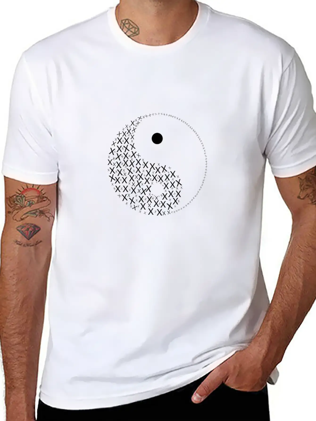 Yin And Yang Complementary Classic Fit Graphic Tee For Daily Comfort – Unisex Cotton Shirt