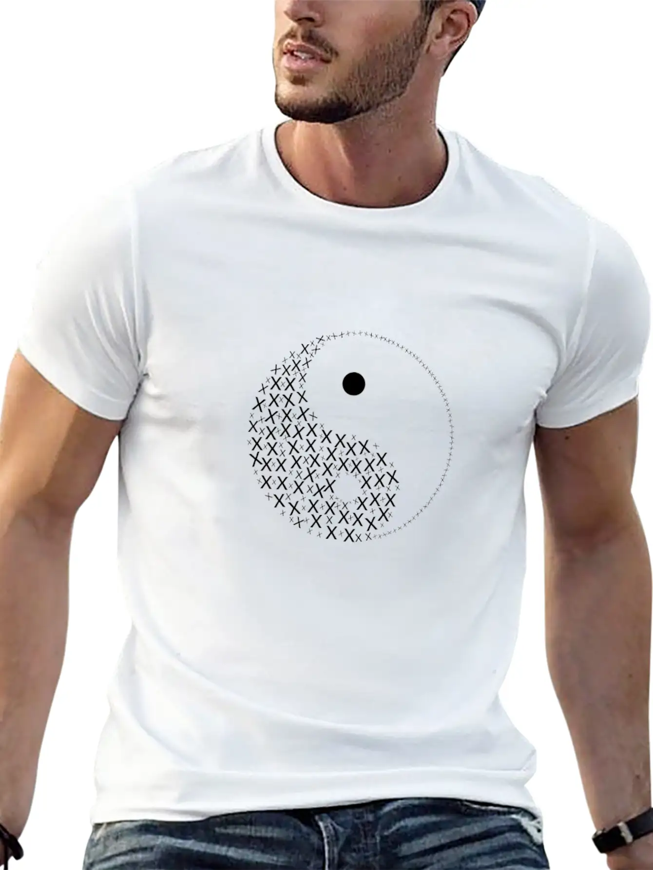 Yin And Yang Complementary Classic Fit Graphic Tee For Daily Comfort – Unisex Cotton Shirt