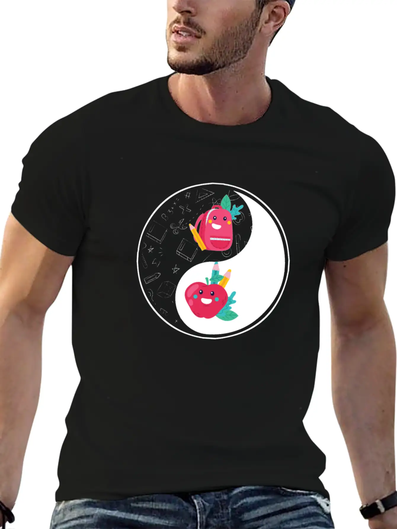 Yin Yang Teacher 1st Grade School Teaching Unisex Casual T-Shirt – Clean Design For Daily Comfort