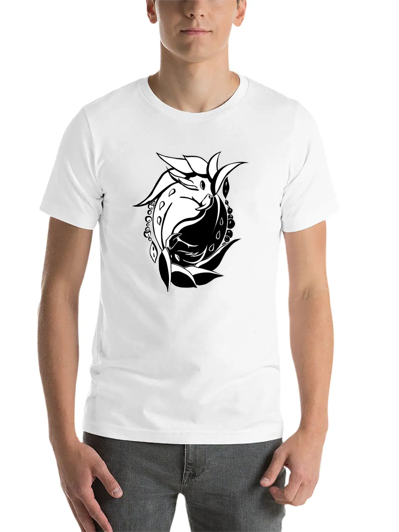 Ying & Yang Birds Lightweight Cotton T-Shirt – Daily Comfort Graphic Shirt