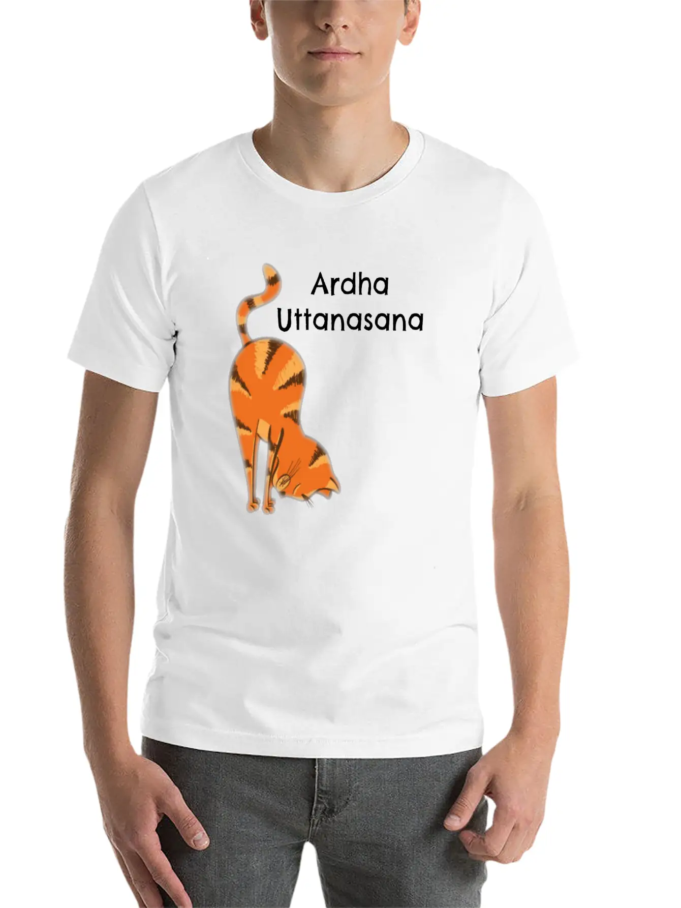 Yoga Cat- Ardha Uttanasan Classic Fit Graphic Tee For Daily Comfort – Unisex Cotton Shirt