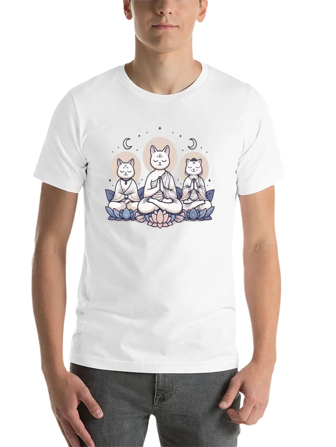 Yoga Cats Meditation Zen Balance Cat Lover Gift Basic Graphic T-Shirt – Daily Comfort In Soft Cotton